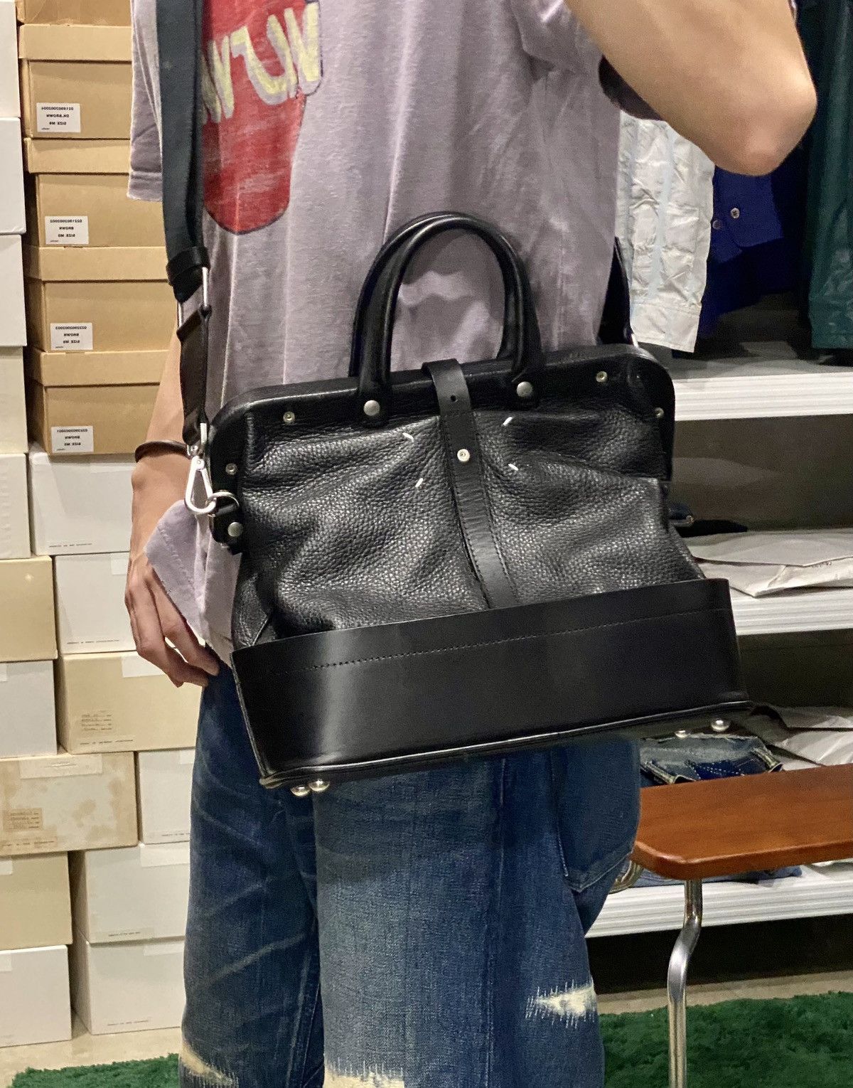 Maison margiela leather bag hotsell