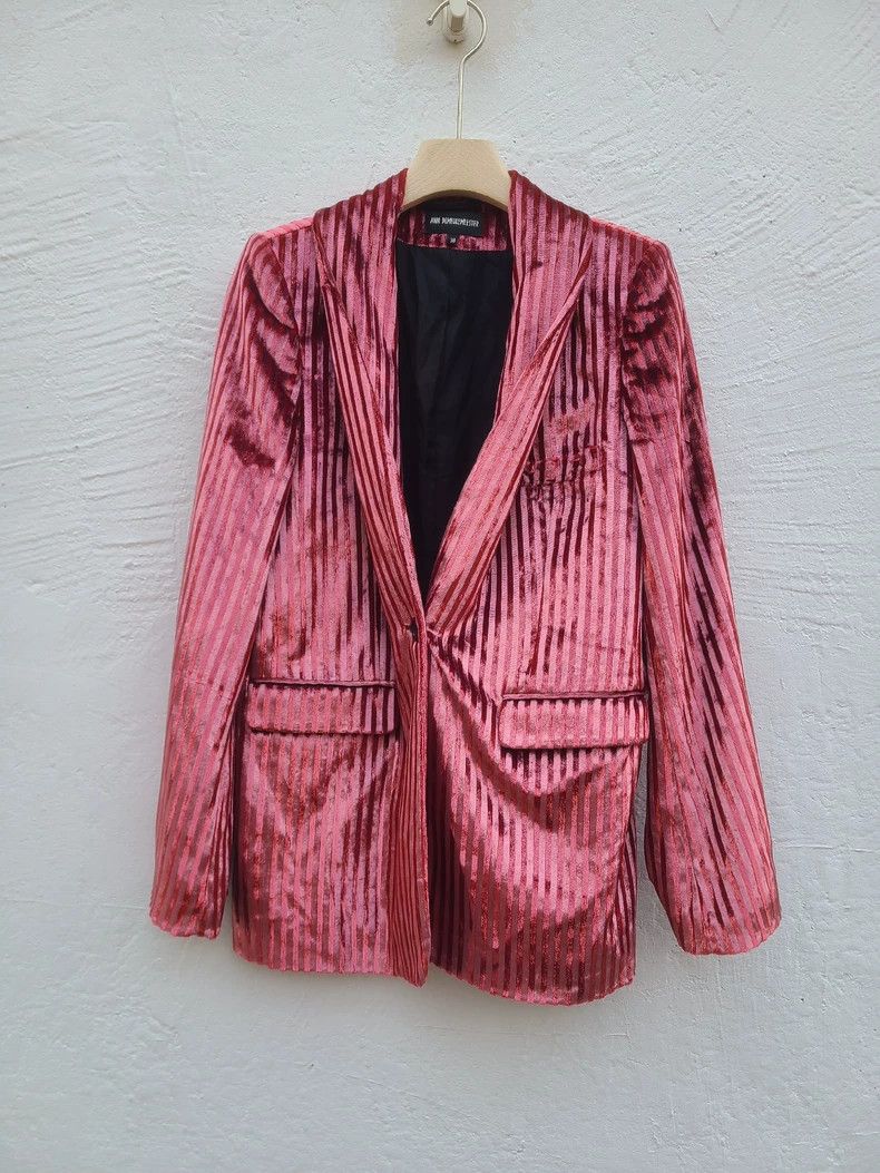 Ann Demeulemeester pink velvet blazer by ann demeulemeester Size US M / EU 48-50 / 2 - 1 Thumbnail