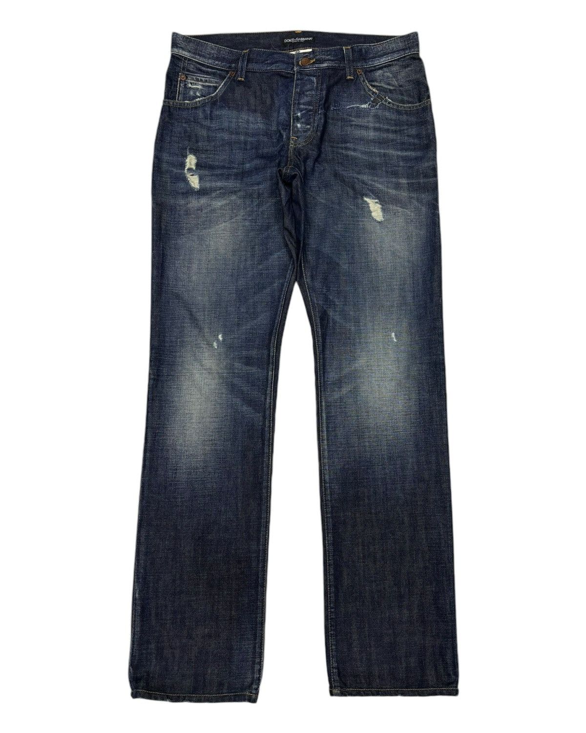 Dolce & Gabbana 🔥DOLCE & GABBANA BLUE DISTRESSED DENIM JEANS Size US 34 / EU 50 - 7 Thumbnail
