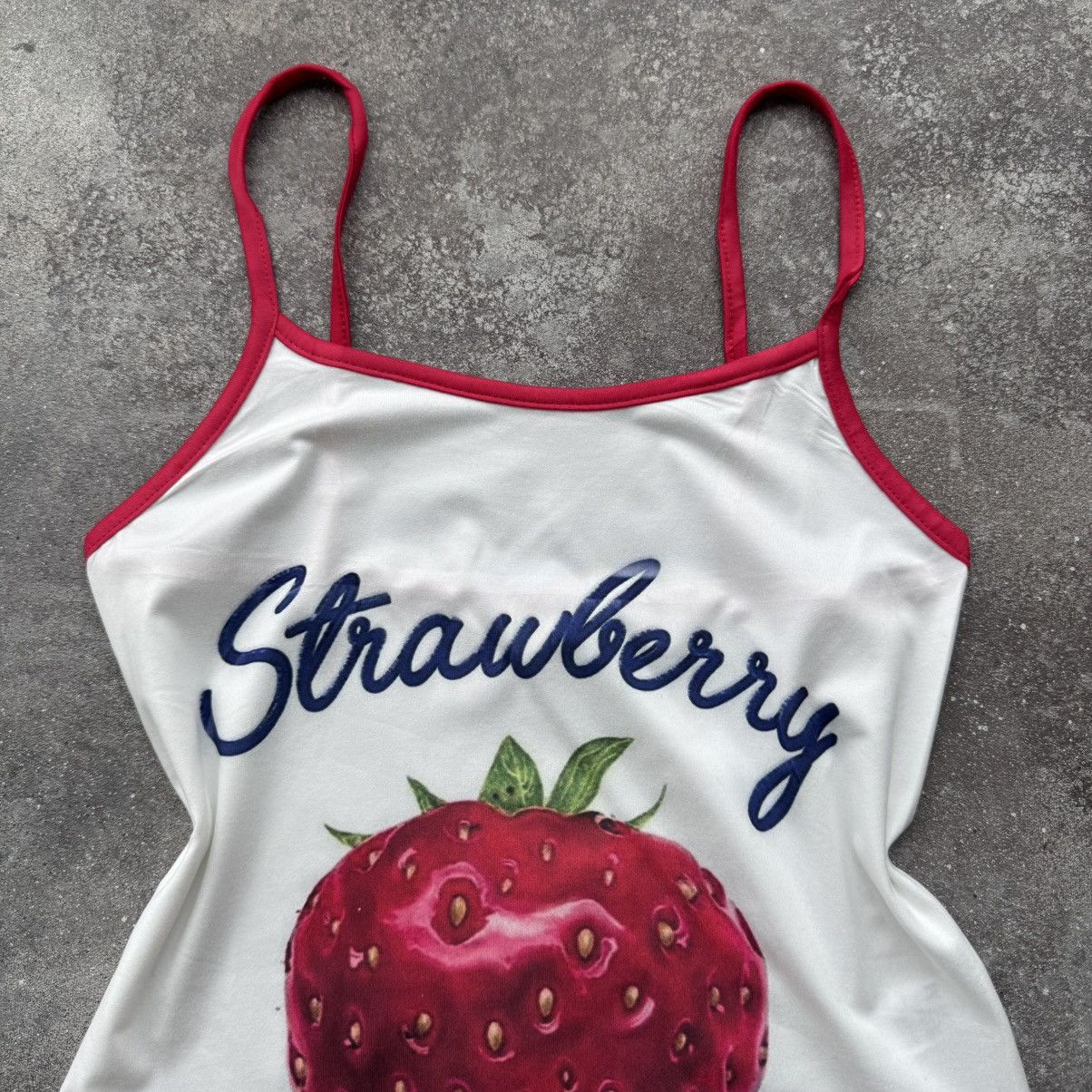 Hysteric Glamour 2000’s Aesthetic Strawberry Sexy Glam Y2K Tank Top Size M / US 6-8 / IT 42-44 - 4 Thumbnail