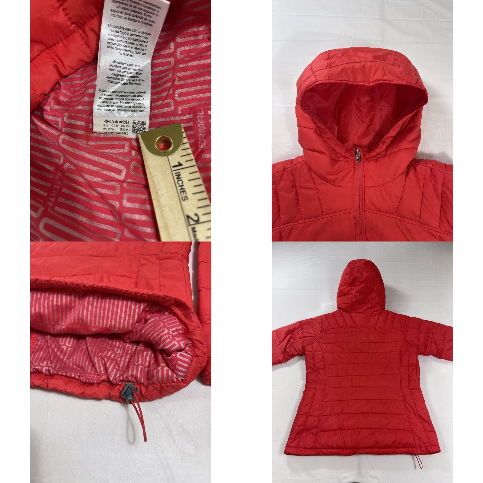 Vintage Columbia Puffer Jacket Unisex Adults M Hooded Red Thermal Coil Quilted Zip Size M / US 6-8 / IT 42-44 - 10 Thumbnail