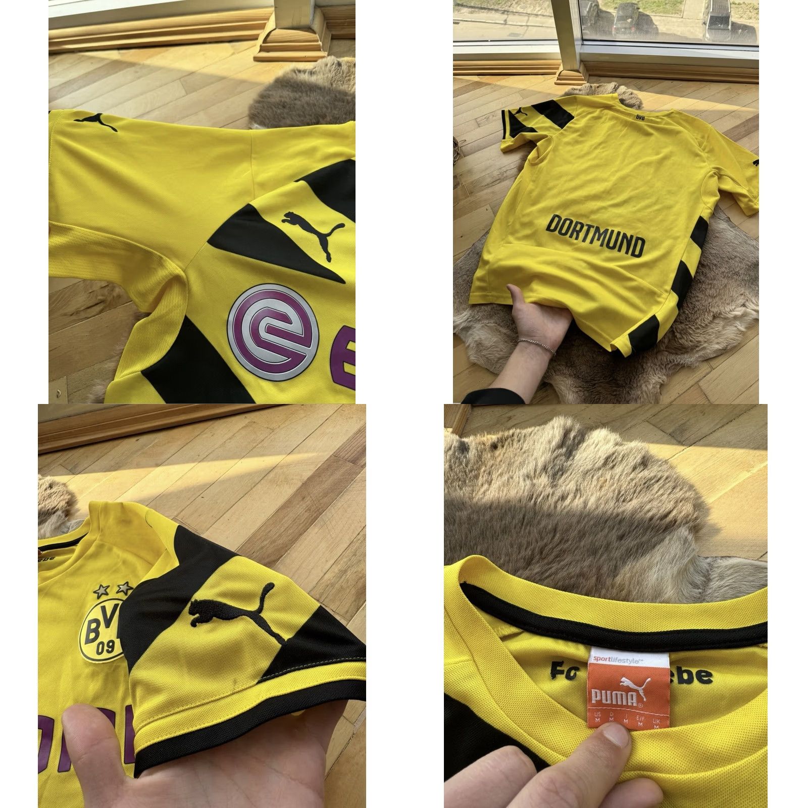 Puma PUMA BVB DORTMUND SOCCER JERSEY 2014-2015 FOOTBALL SHIRT M MEN Yellow Jersey, Aztec, USA, Vintage, 90s, Streetwear, Y2K, Sports Size US M / EU 48-50 / 2 - 8 Thumbnail