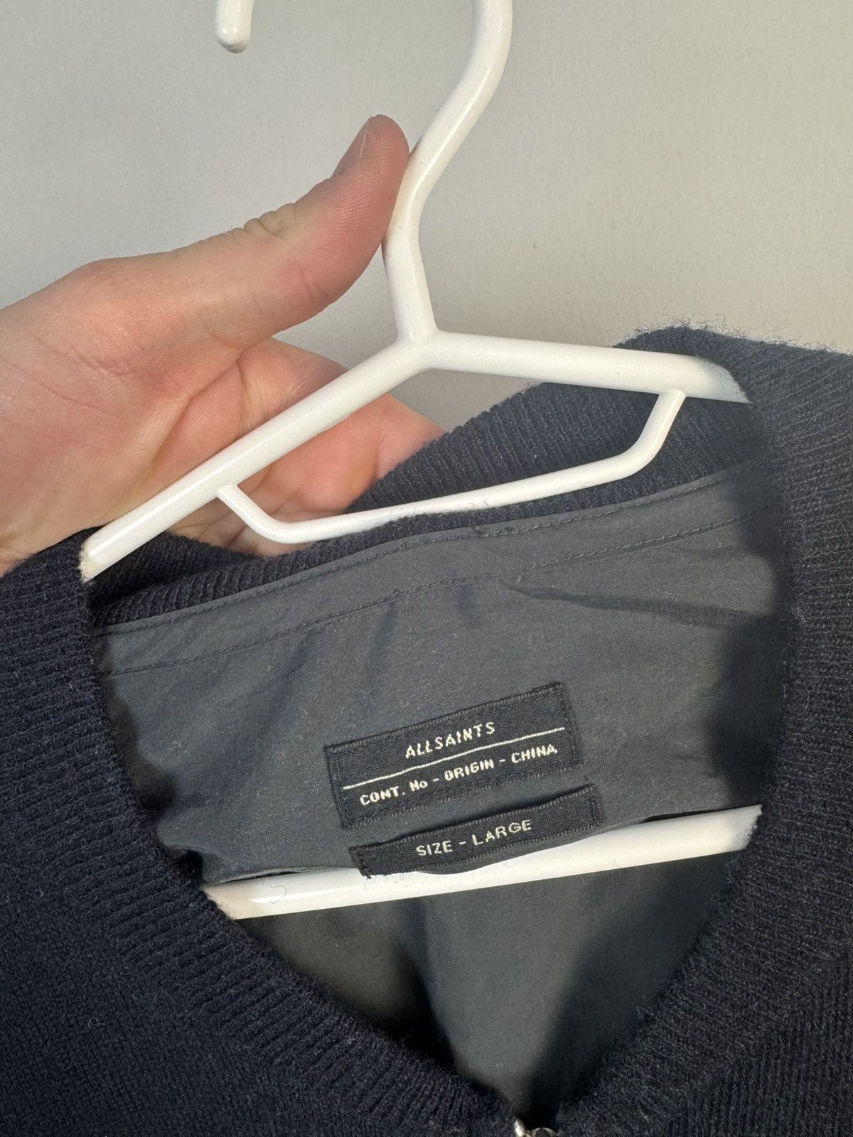 Allsaints × Vintage Rare Allsaints ripped design wool/nylon/cashmere sweater Size US L / EU 52-54 / 3 - 6 Thumbnail