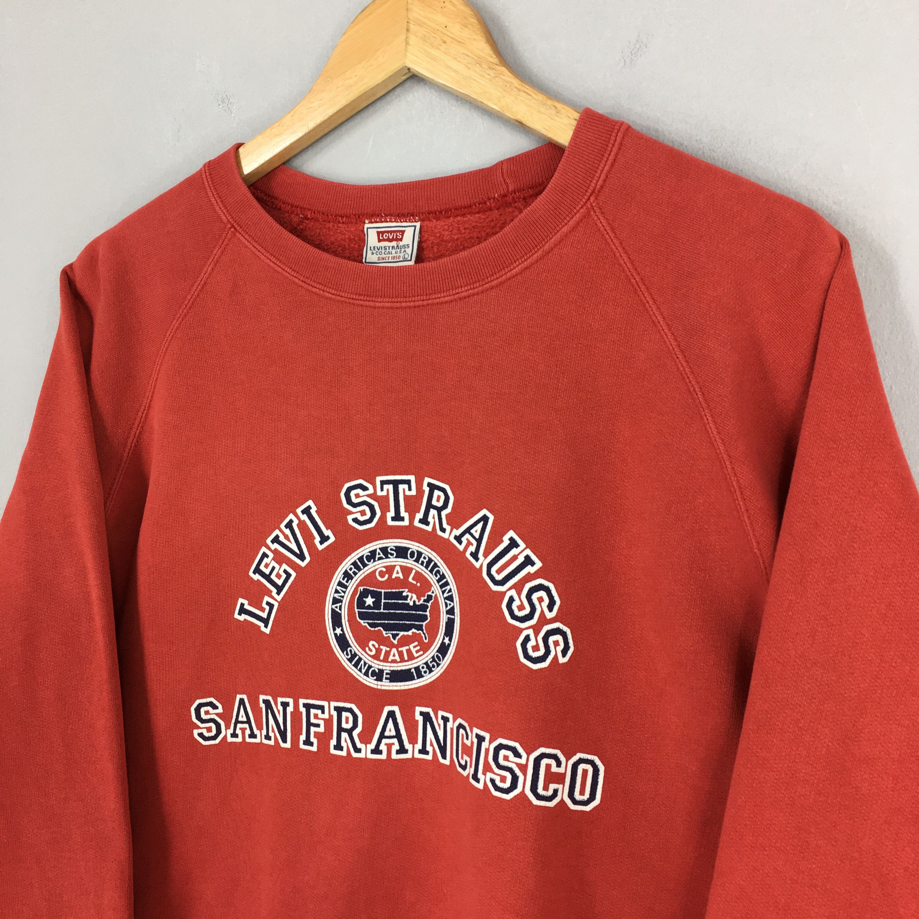 Jean × Levi's × Vintage Vintage 90s Levi's Strauss Sweatshirt Large Size US L / EU 52-54 / 3 - 3 Thumbnail