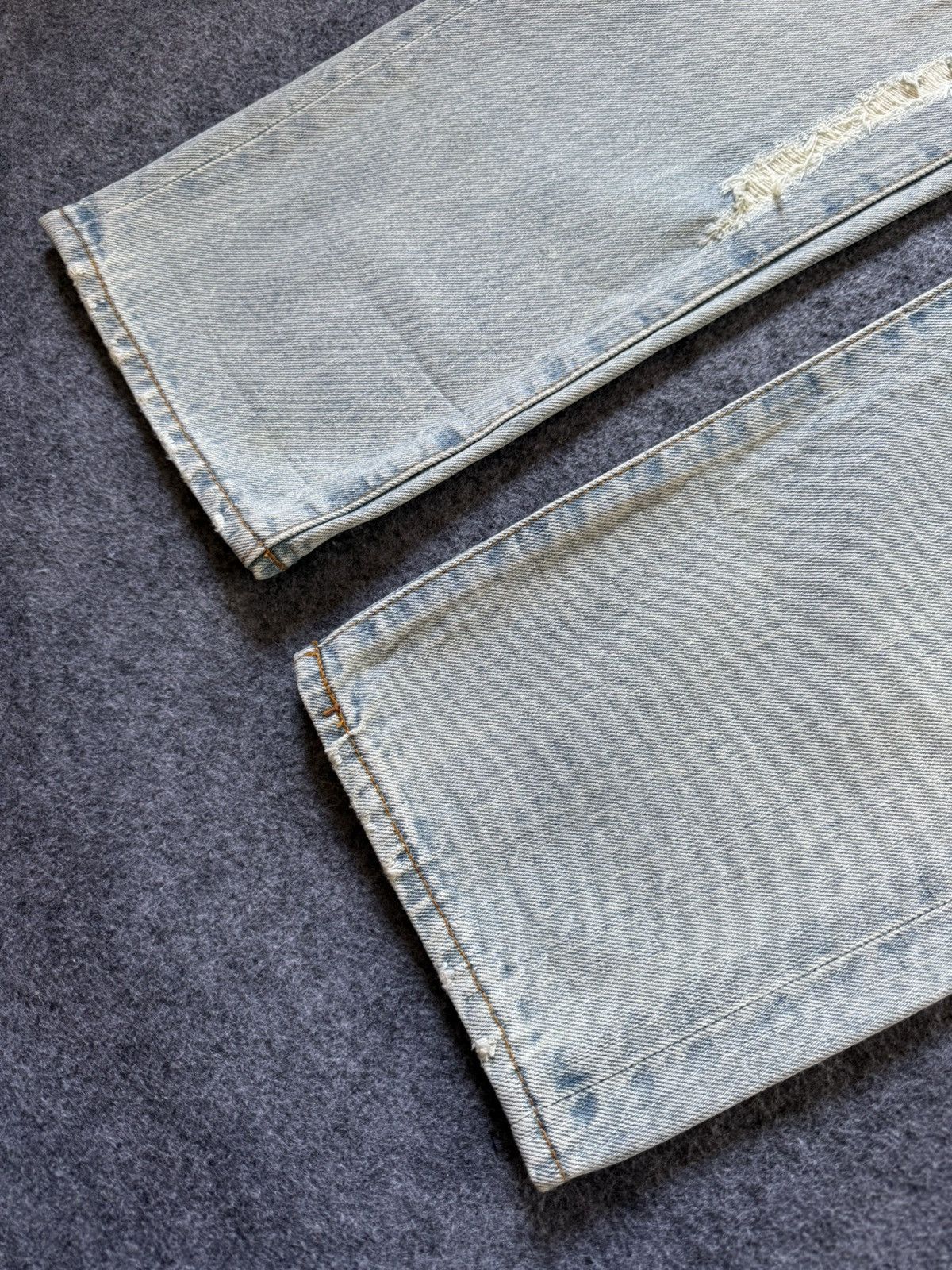 ABAHOUSE × Japanese Brand Abahouse Japan Distressed Flapped Pocket Light Wash Jeans Size US 30 / EU 46 - 8 Thumbnail