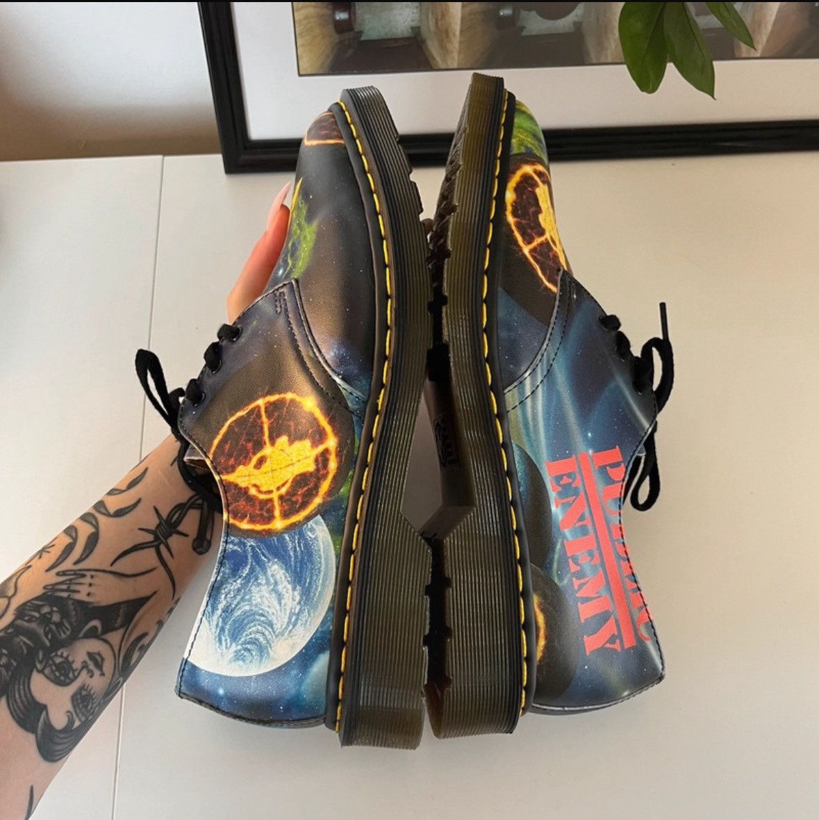 Public Enemy × Supreme × Undercover Dr Martens 3-eye x Undercover x Supreme x Public Enemy Rare Size US 10.5 / EU 43-44 - 9 Thumbnail