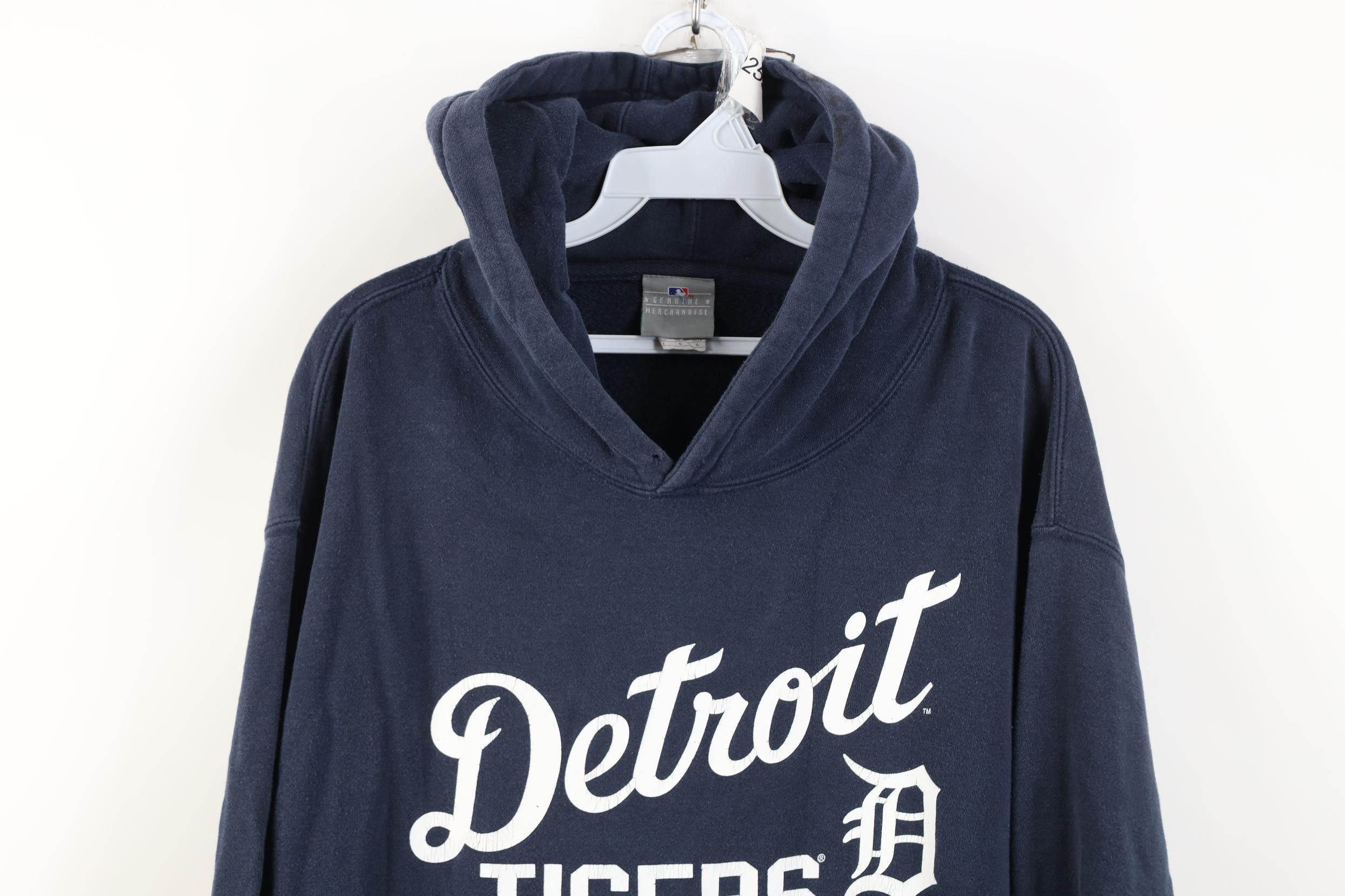 Vintage Vintage MLB Spell Out Detroit Tigers Baseball Hoodie Blue Size US L / EU 52-54 / 3 - 2 Thumbnail