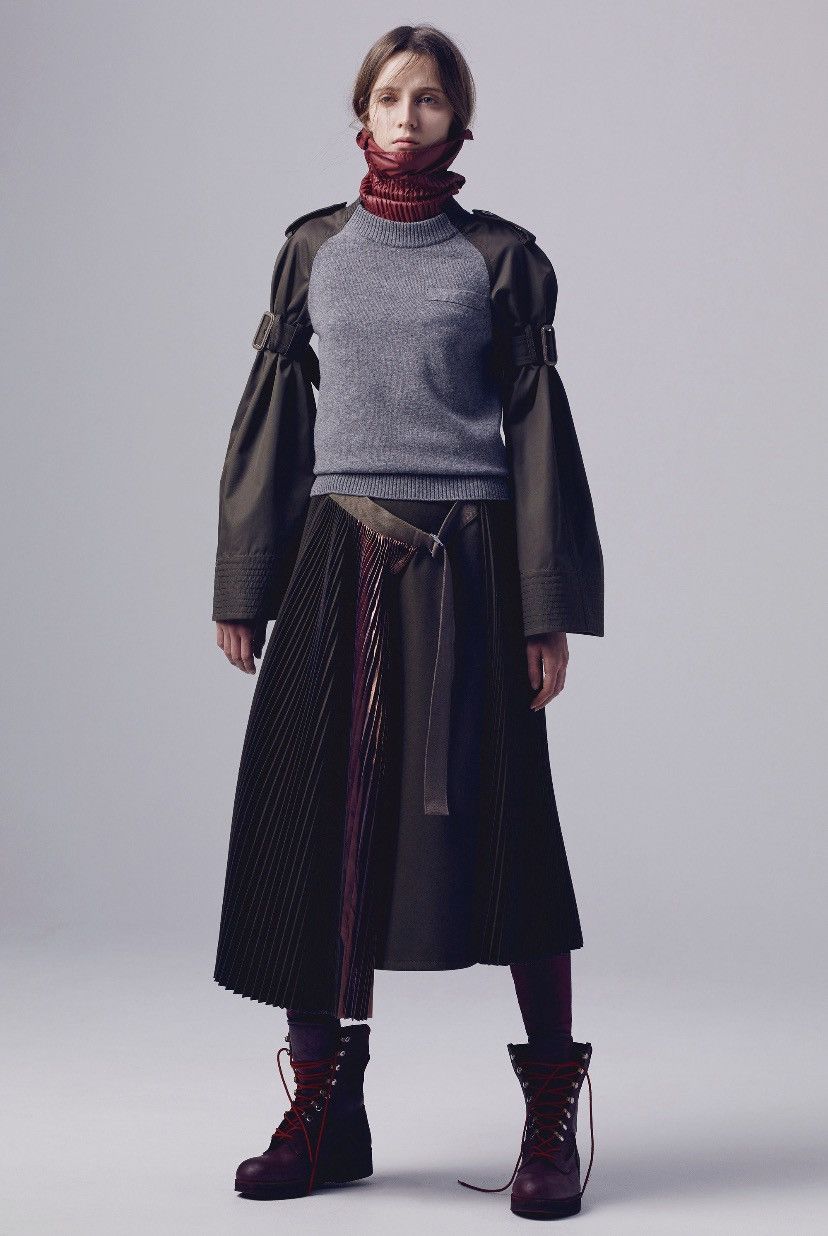Sacai Pre Fall16 Hybrid Bondage Sleeve Sweater Size L / US 10 / IT 46 - 1 Thumbnail