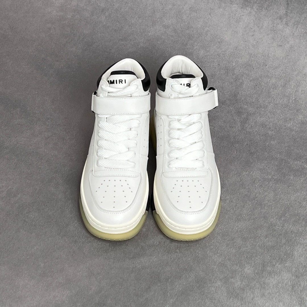 Amiri AMIRI White Leather High Top Sneakers Size US 7 / EU 40 - 2 Thumbnail