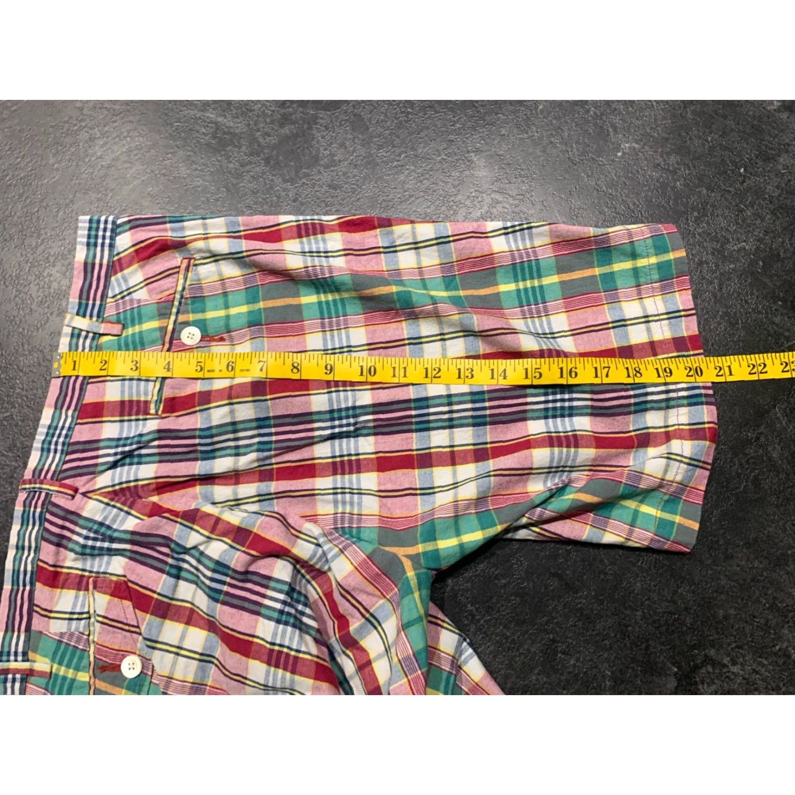 Polo Ralph Lauren VINTAGE Polo Ralph Lauren Men Shorts 34 Cotton Madras Plaid Summer Casual Preppy Chino 8" Inseam Size US S / EU 44-46 / 1 - 4 Thumbnail