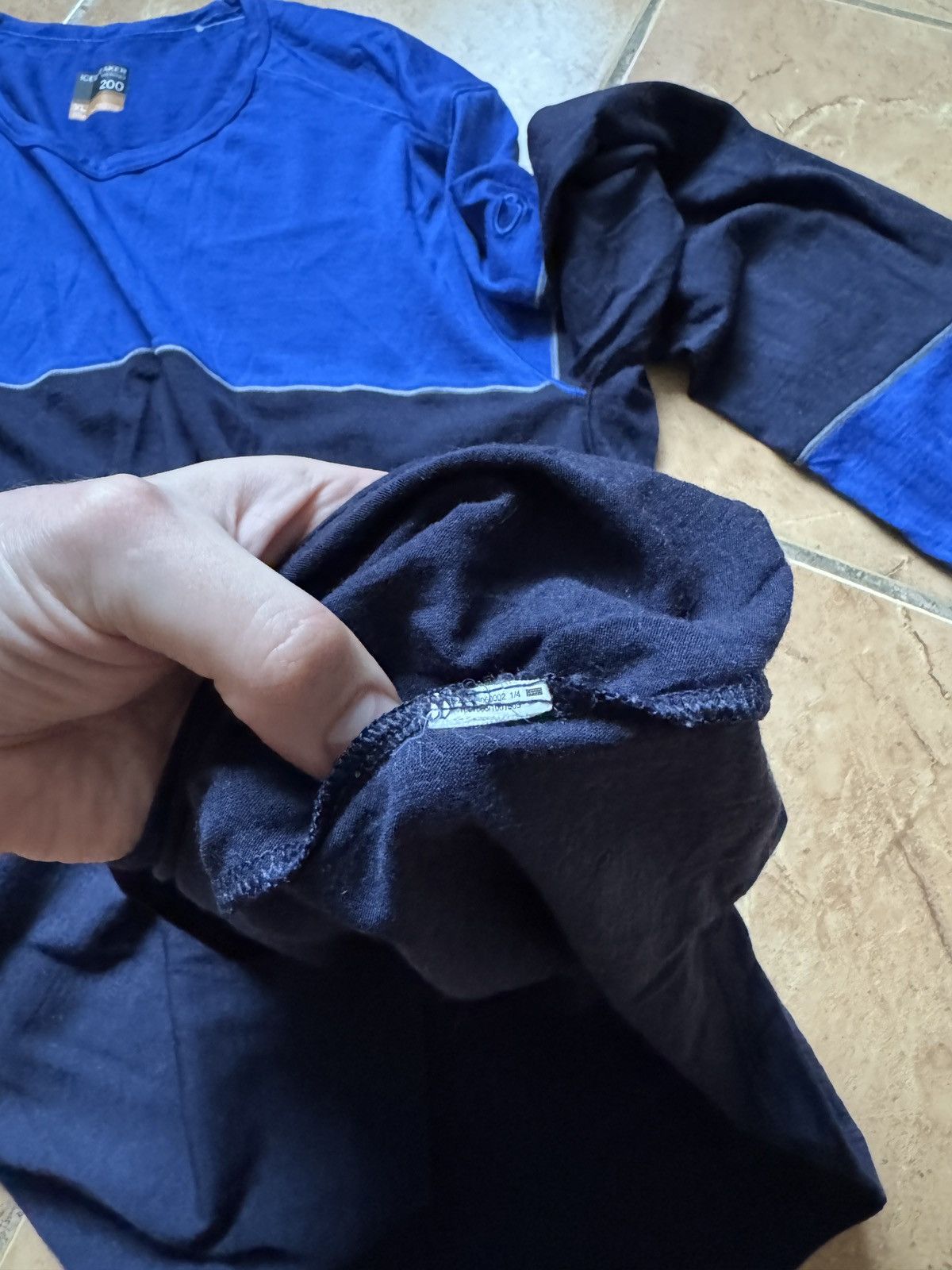 Icebreaker Icebreaker Merino 200 Blue Double Color Hiking LS tee shirt Size US XL / EU 56 / 4 - 9 Thumbnail