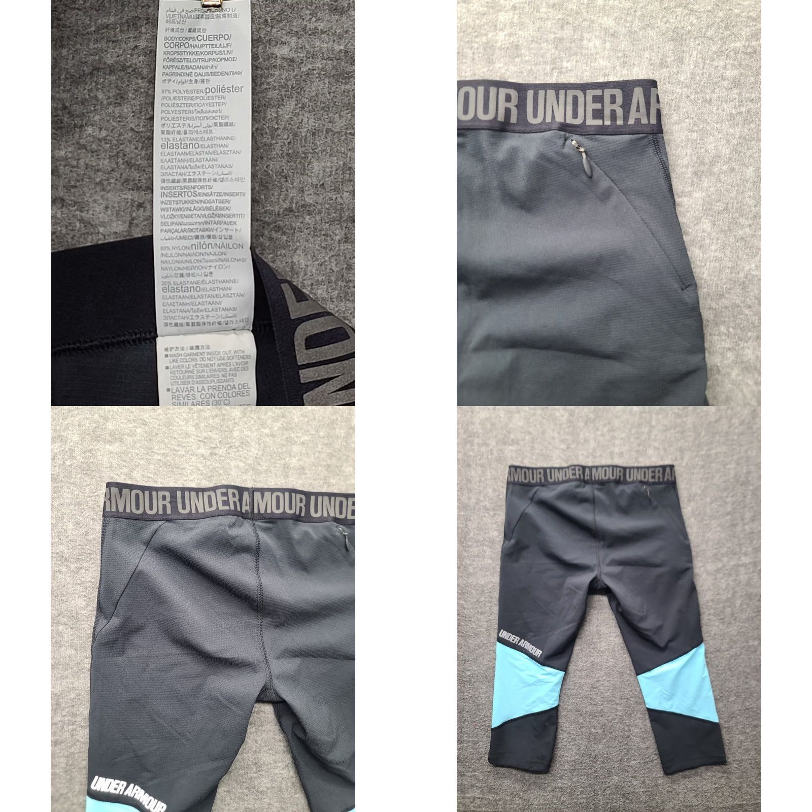 Under Armour Under Armour Capris Leggings Womens M Fit Black Capri Geometric Pattern Athletic Compression 18 in Inseam Gym & Training Womens Size 32" / US 10 / IT 46 - 8 Thumbnail