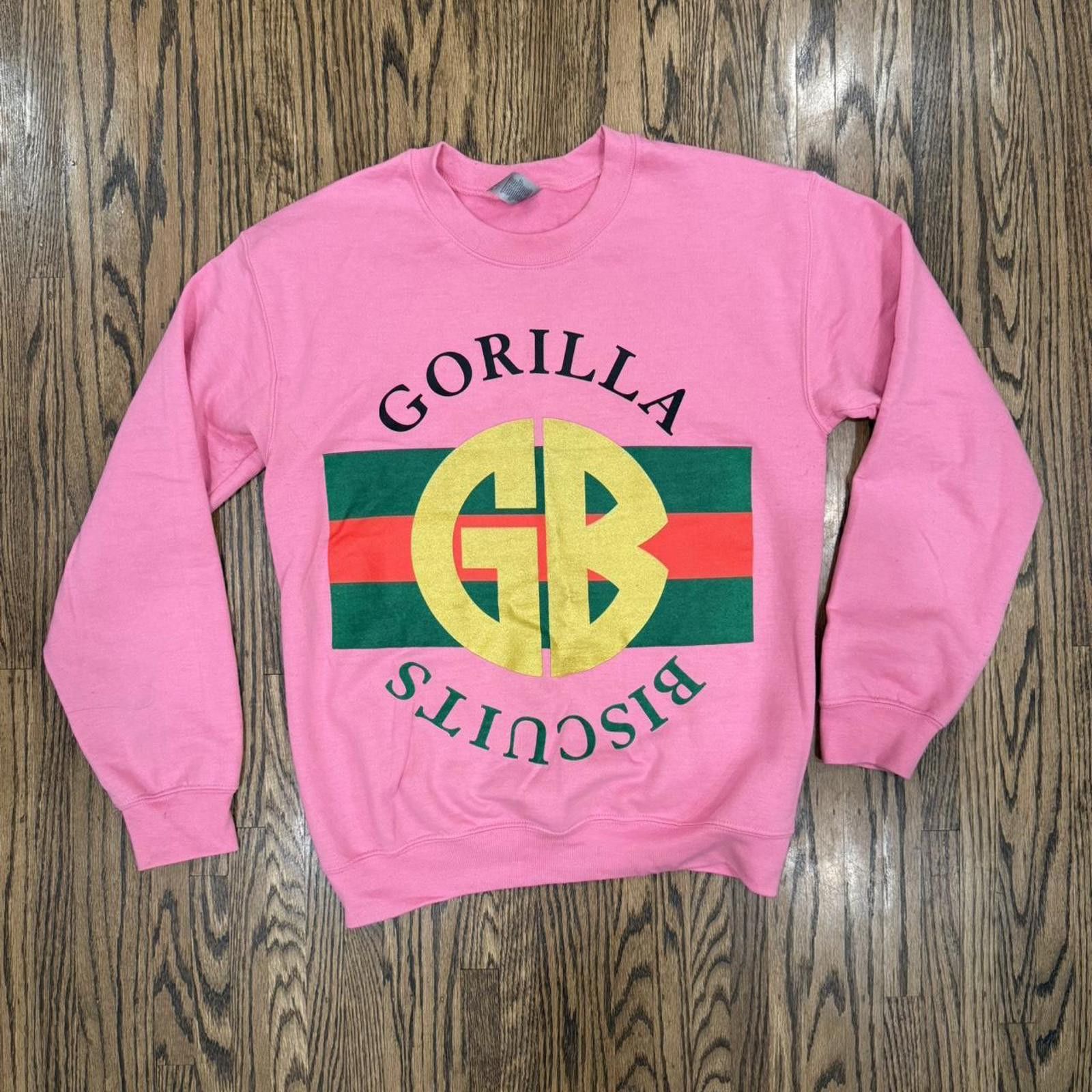 Gildan Gorilla Biscuits Pink Crewneck Sweatshirt - S Size US S / EU 44-46 / 1 - 1 Thumbnail