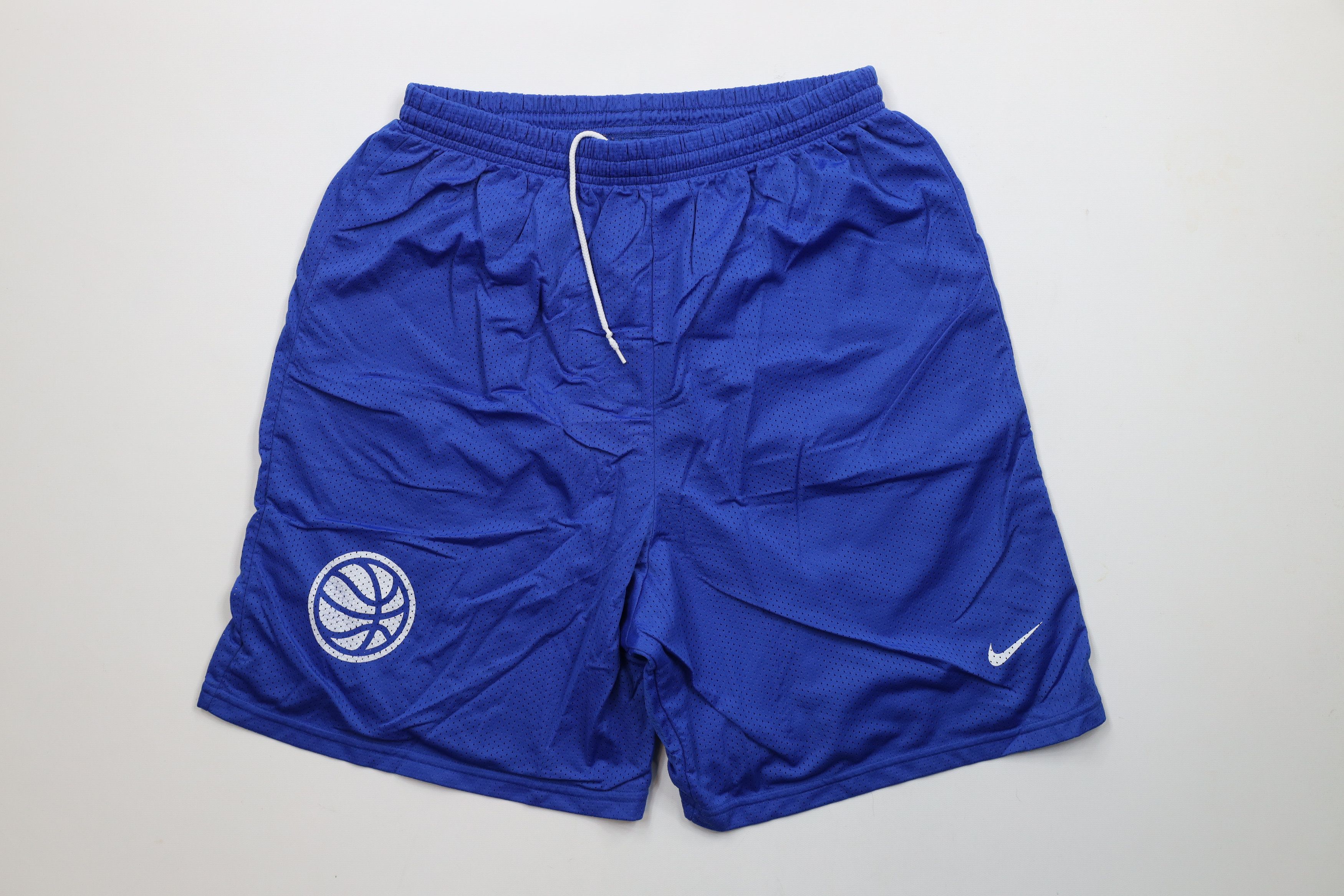 Nike × Vintage Vintage 90s Y2K Nike Basketball Mini Swoosh Mesh Shorts Size US 34 / EU 50 - 1 Thumbnail