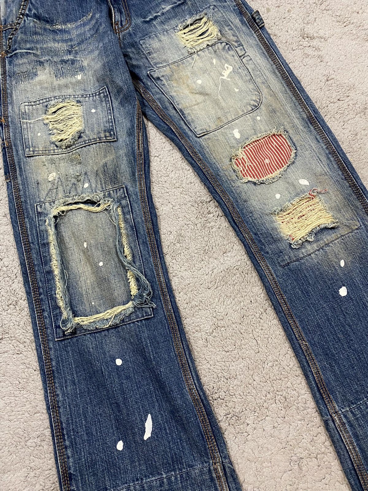 Junya Watanabe Back Vintage Distressed Patchwork Denim like Junya Watanabe Size US 32 / EU 48 - 5 Thumbnail