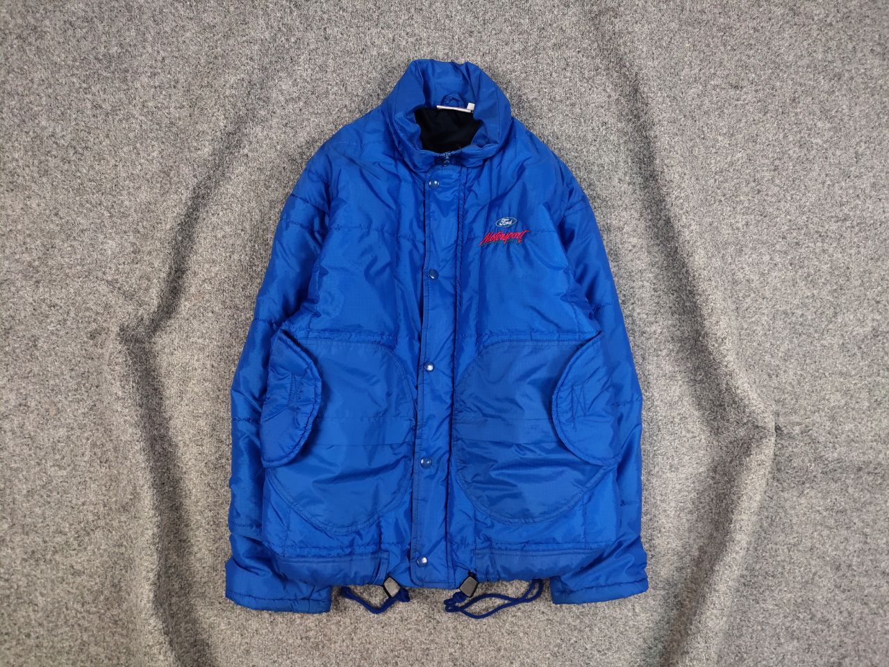 Vintage Vintage 90's Ford Motorsport Racing Winter Blue Nylon Jacket Size US S / EU 44-46 / 1 - 1 Thumbnail