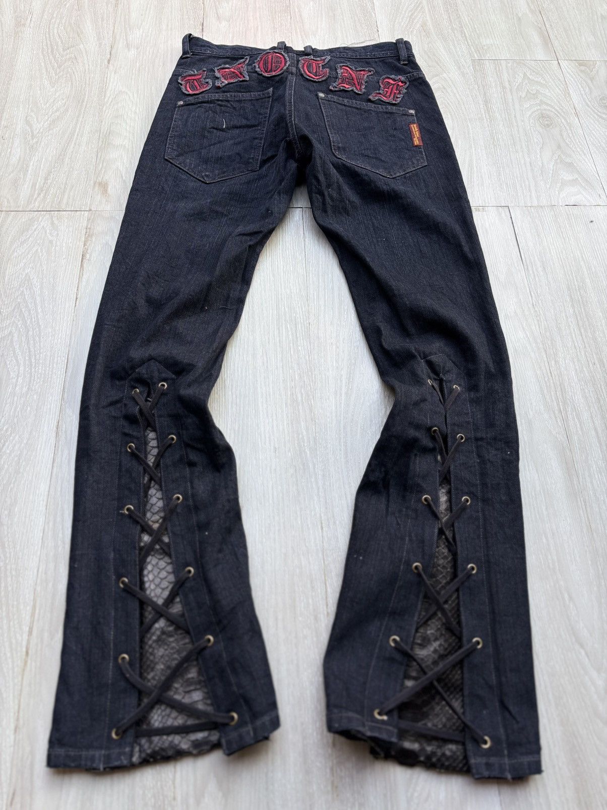 5351 POUR LES HOMMES 291295 homme phyton lace up jeans Size US 30 / EU 46 - 5 Thumbnail