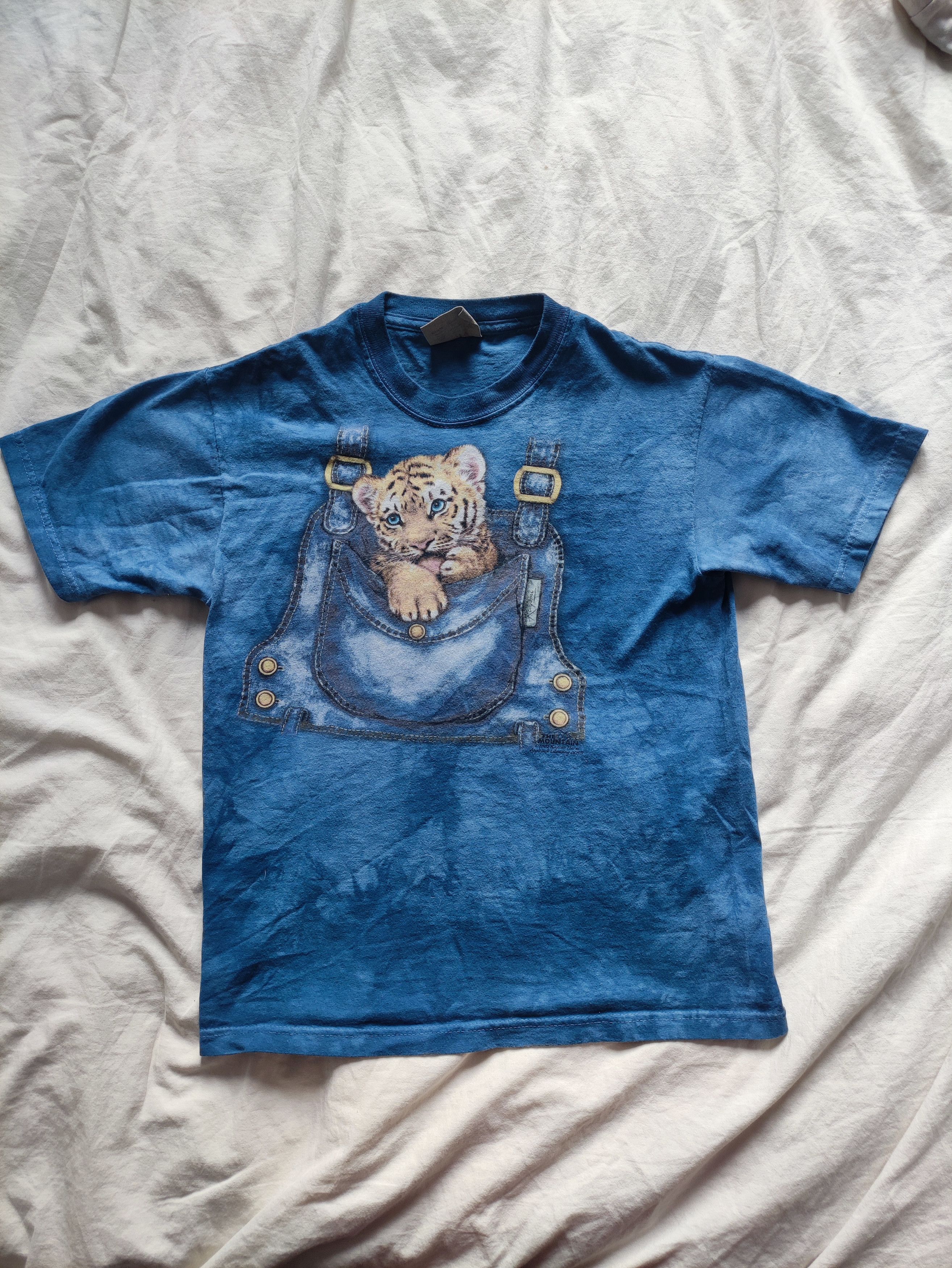 The Mountain Baby Tiger in pocket Tir Die Graphic Vintage t-shirt Size XS / US 0-2 / IT 36-38 - 7 Thumbnail