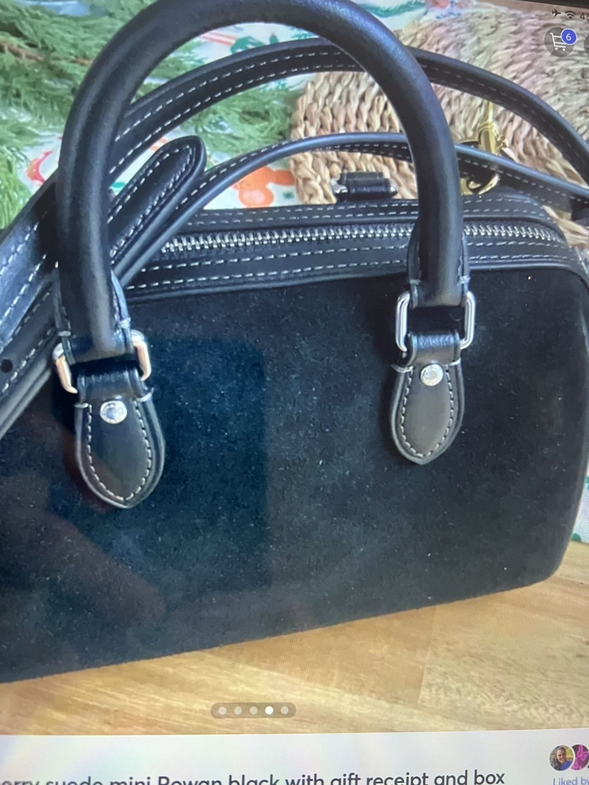 Coach Coach black cherry suede rowan great gift authentic Size ONE SIZE - 3 Thumbnail
