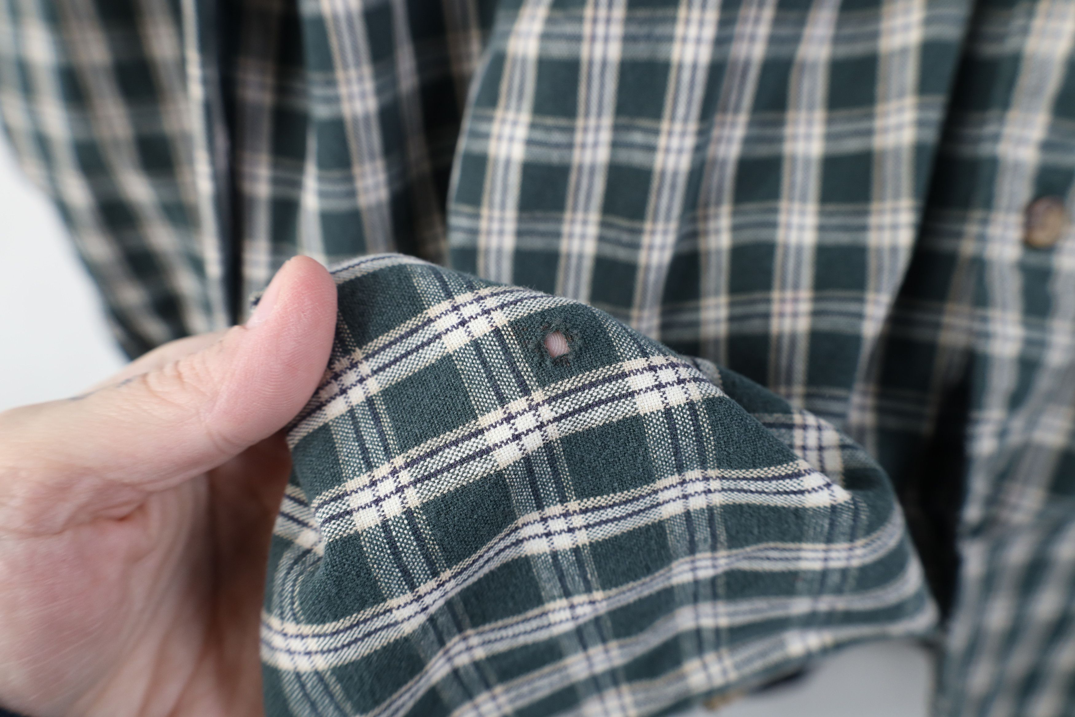 Eddie Bauer Vtg 90s Y2K Eddie Bauer Heavy Canvas Button Down Shirt Plaid Size US L / EU 52-54 / 3 - 4 Thumbnail