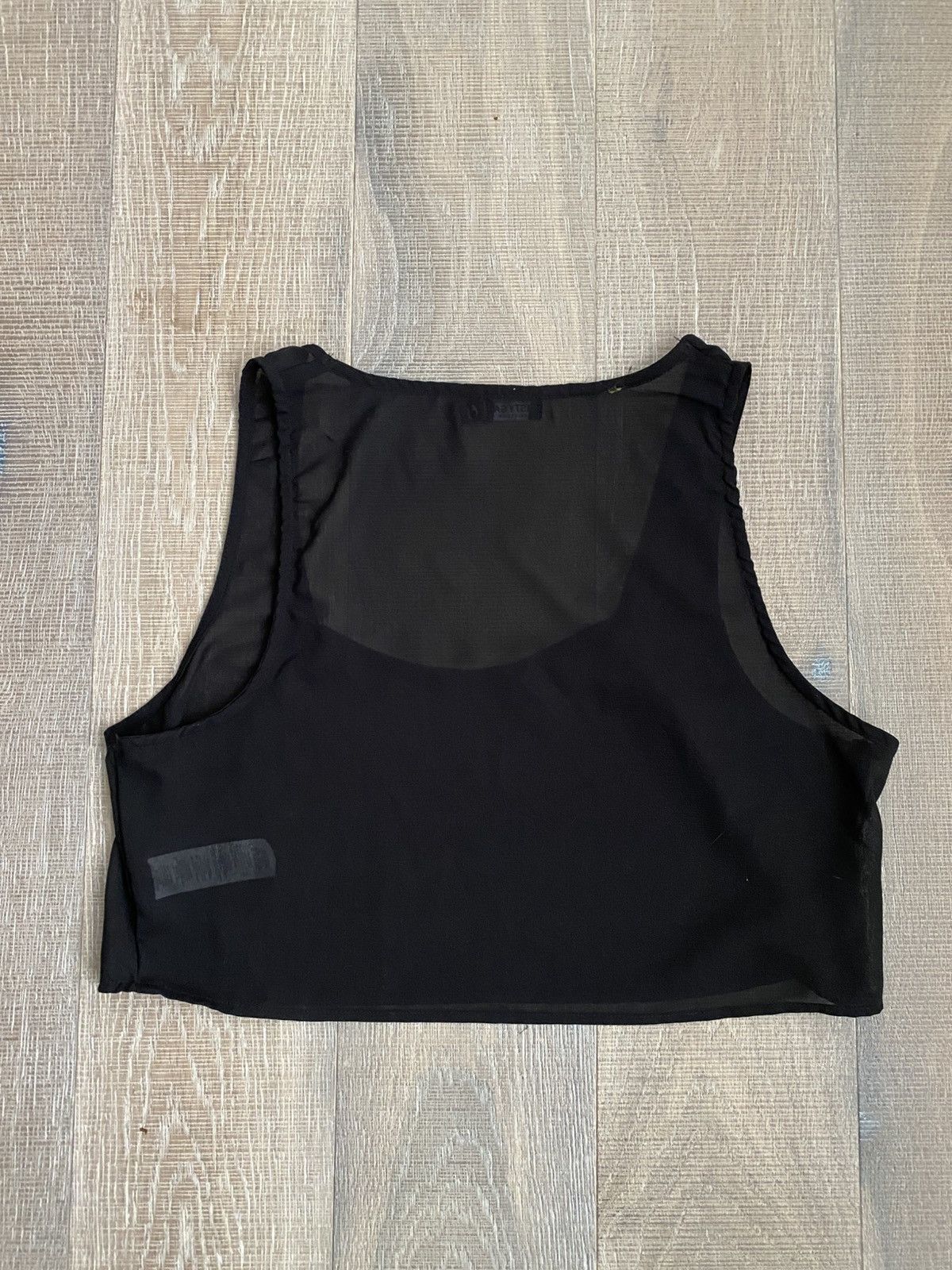 Nasty Gal Nasty Gal Black Sheer Crop Tank Top Size M / US 6-8 / IT 42-44 - 4 Thumbnail