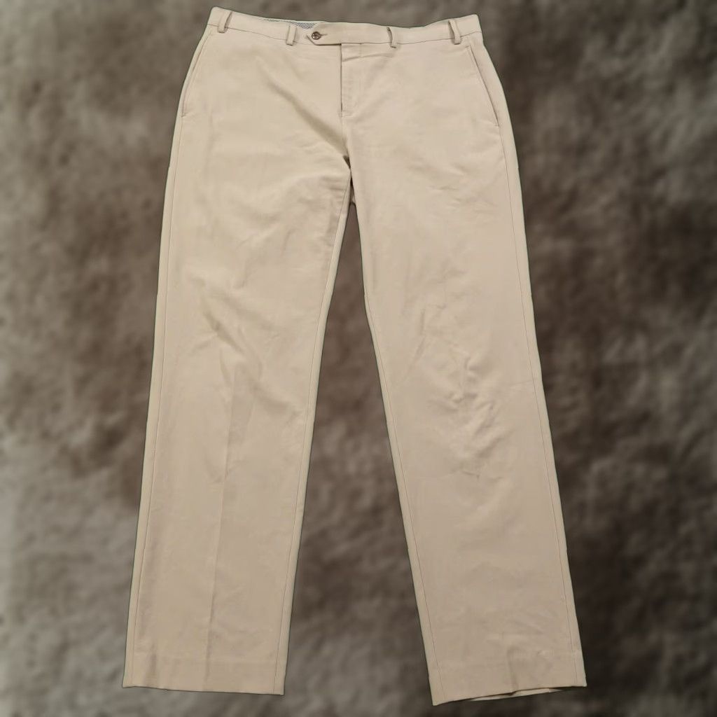 Michael Kors Michael Kors Pants Mens 36x32 Beige Dress Stretch Flat Front Casual Chino Flat Front Pockets Zip Workwear Business 90s? Size US 36 / EU 52 - 1 Thumbnail