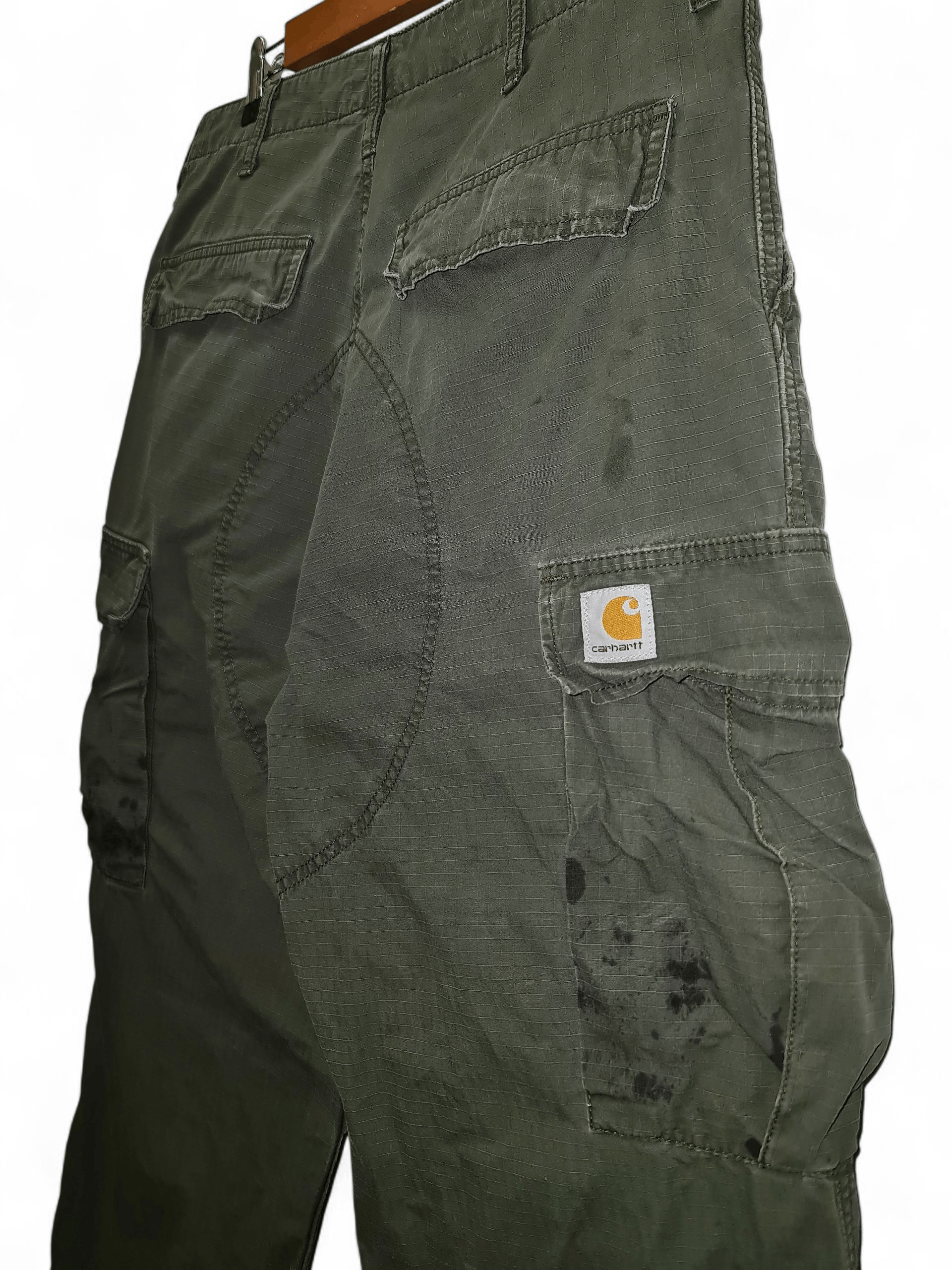 Carhartt Vintage Carhartt Cargo Painted Camo Pants Distressed Y2K Size US 33 - 12 Thumbnail