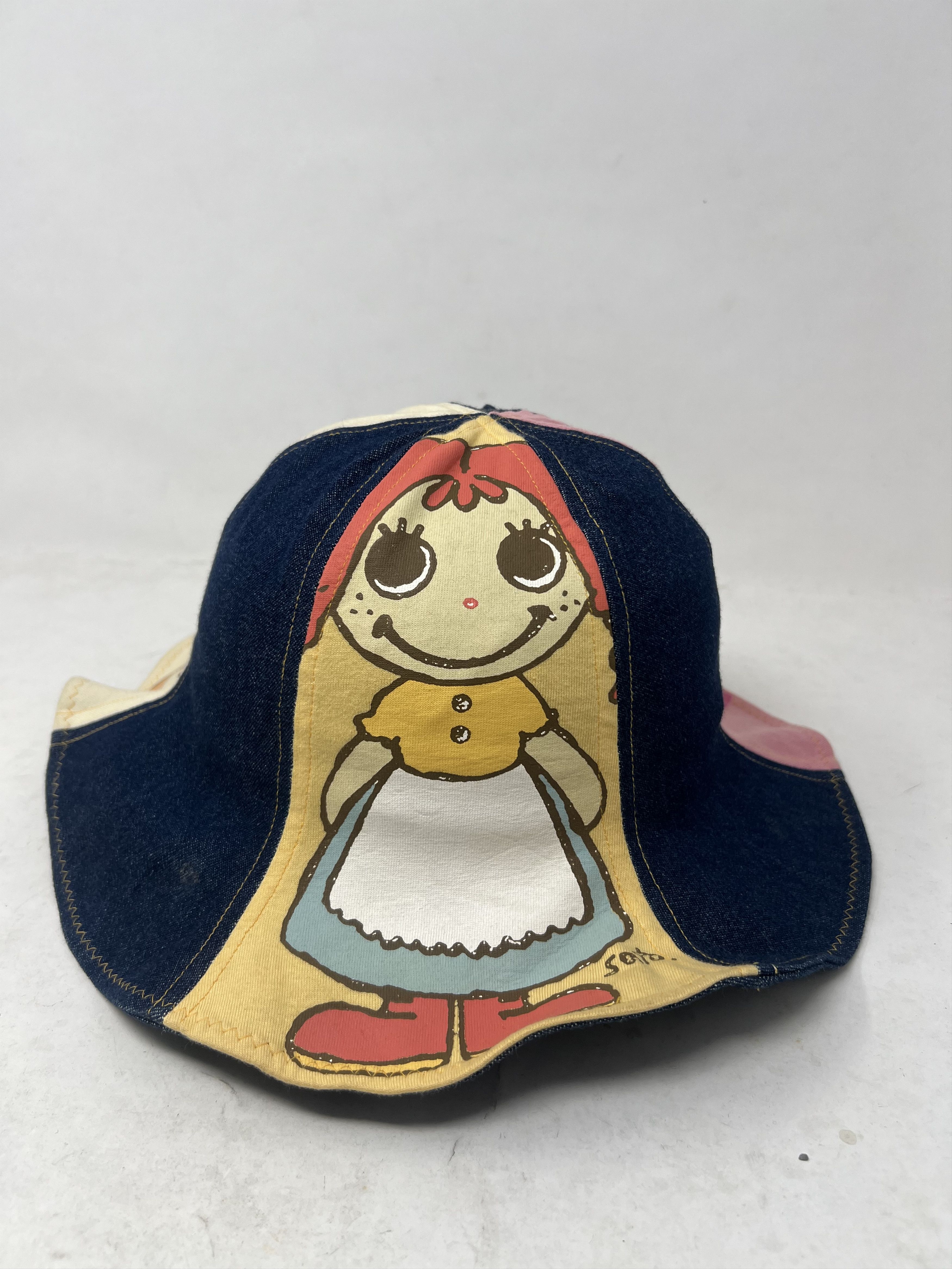 If Six Was Nine Bruyant Denim Patchwork Rag Doll Bucket Hat Size ONE SIZE - 5 Thumbnail