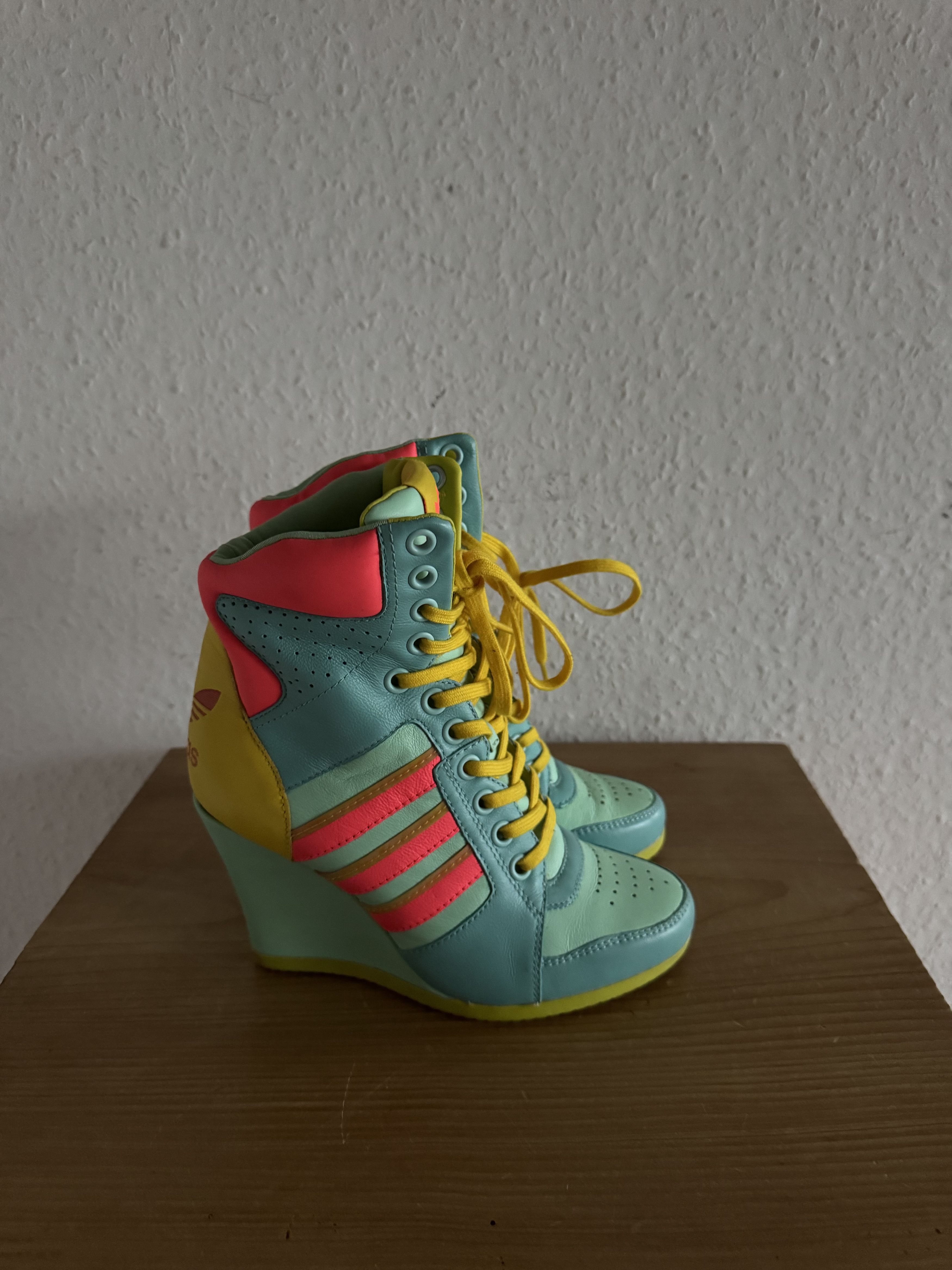 Adidas × Jeremy Scott Wedge Platform Sneakers Size US 5.5 / IT 35.5 - 7 Thumbnail