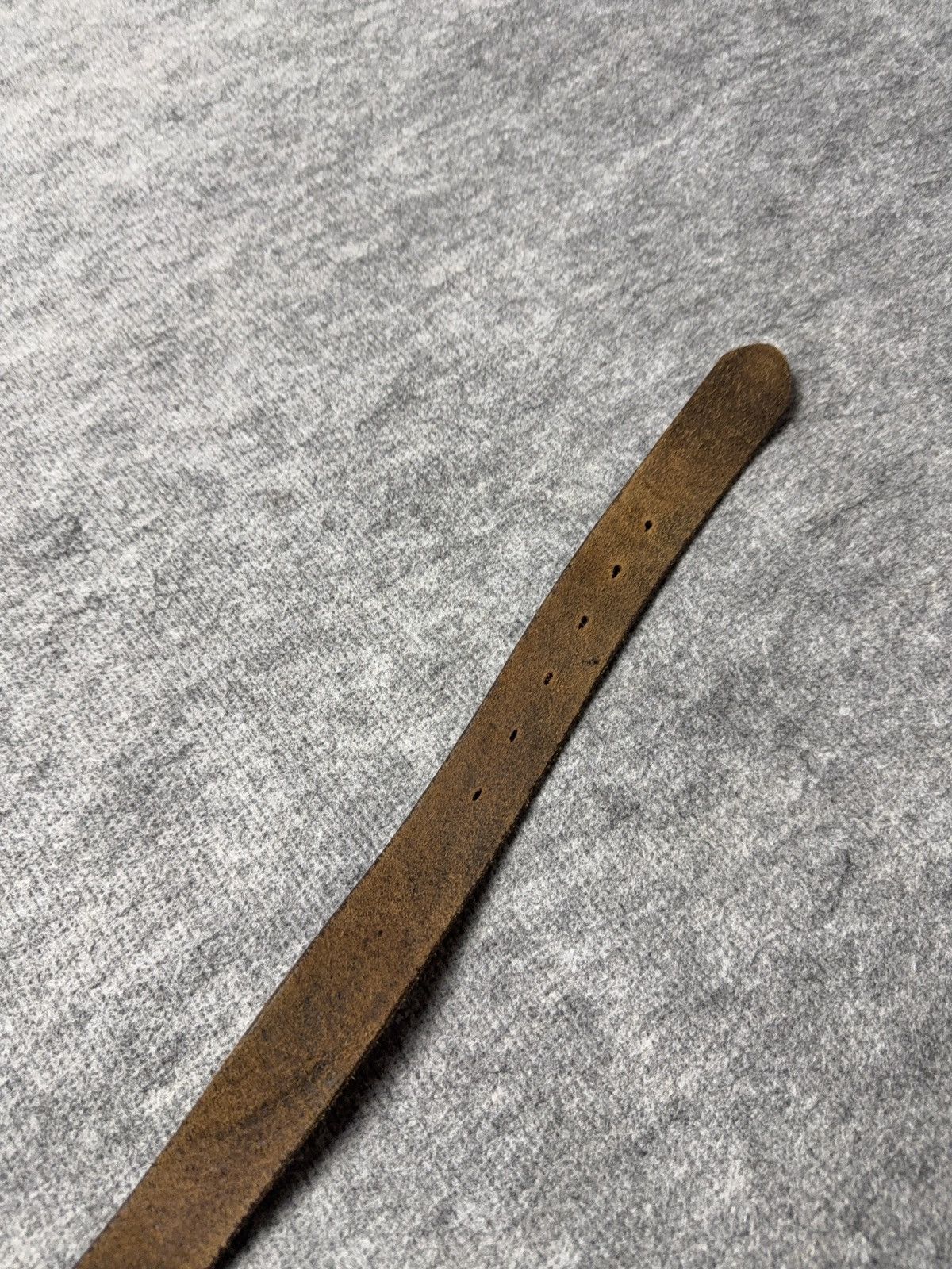 Vintage Vintage Roy Robson Brown Leather Belt Minimal Metal Buckle Size ONE SIZE - 10 Thumbnail