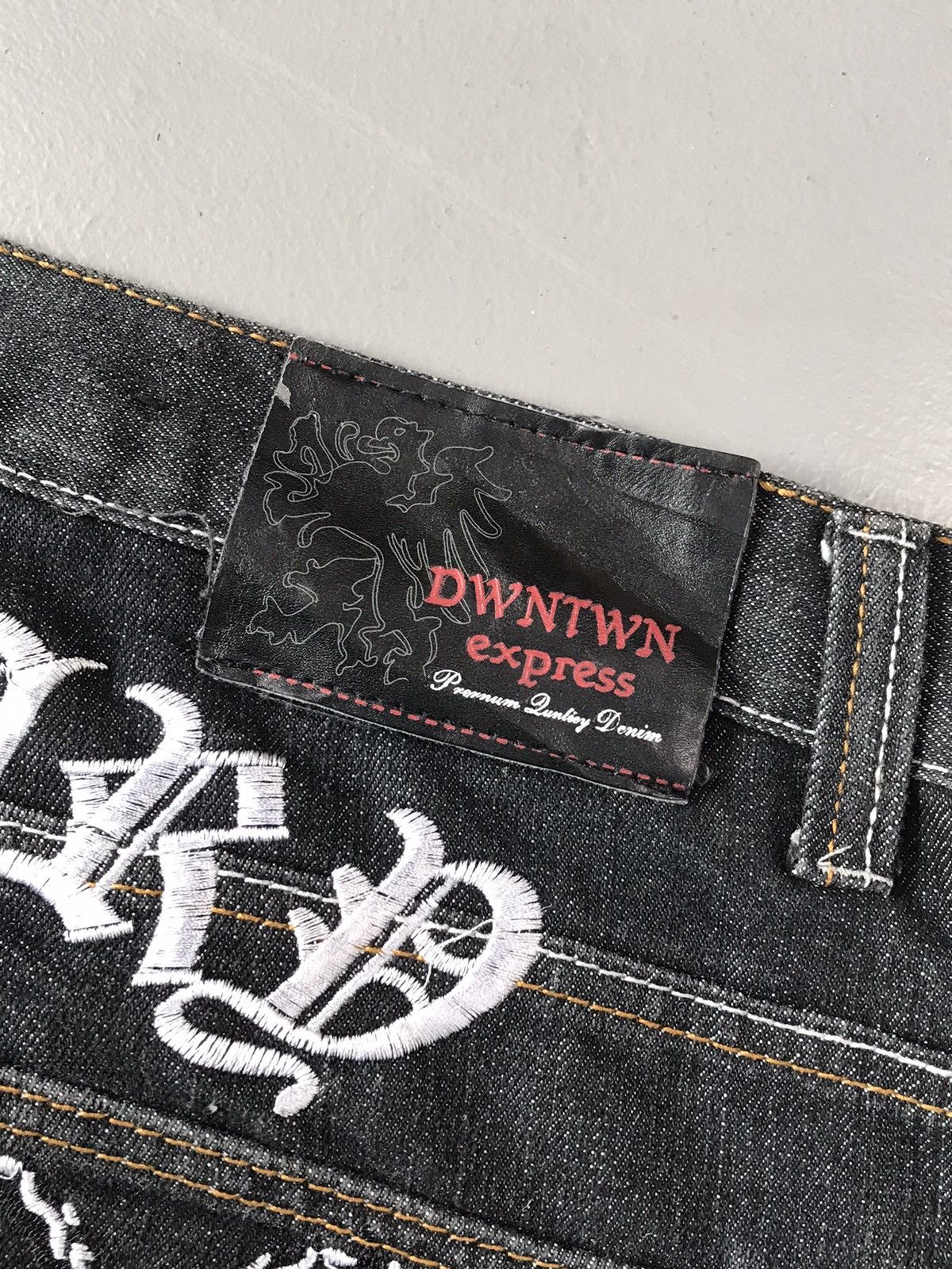 Vintage Vintage Downtown express crazy embroidered denim Size US 40 / EU 56 - 9 Thumbnail
