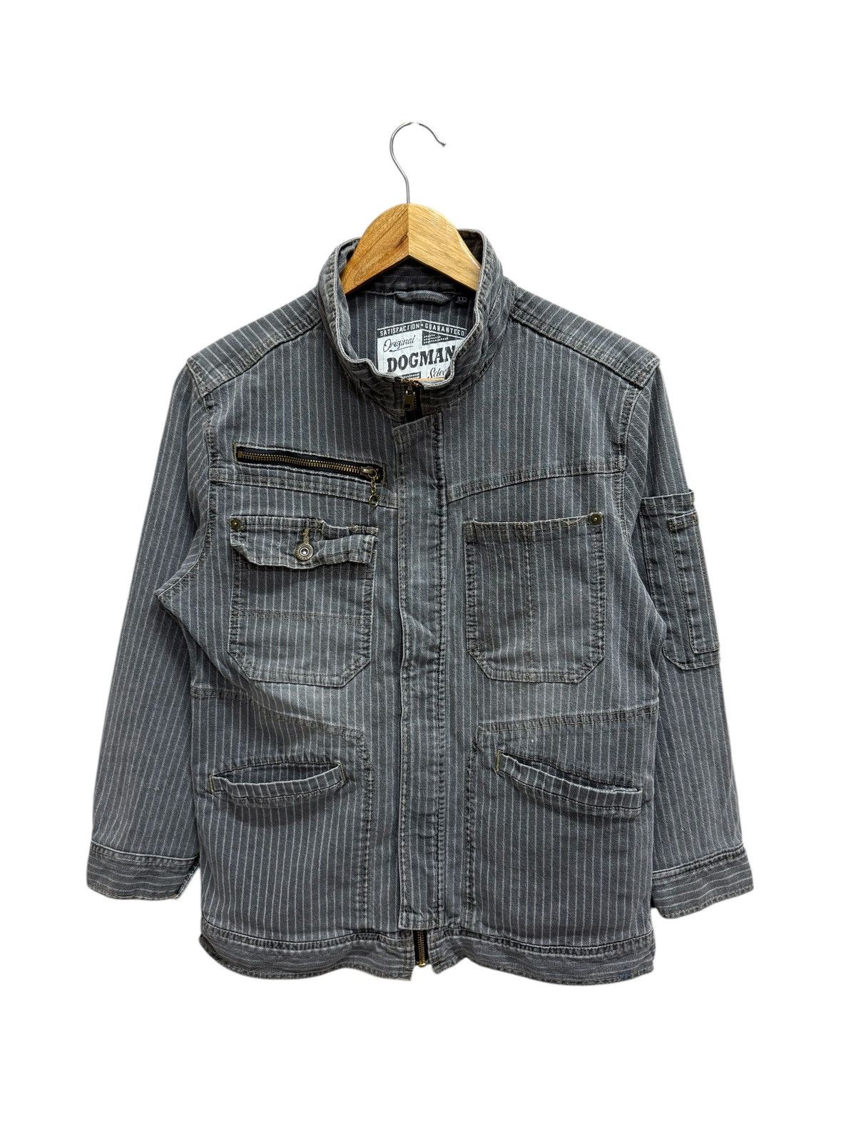 Japanese Brand Dogman Workwear Hickory Stripe Denim Jacket Size US S / EU 44-46 / 1 - 1 Thumbnail