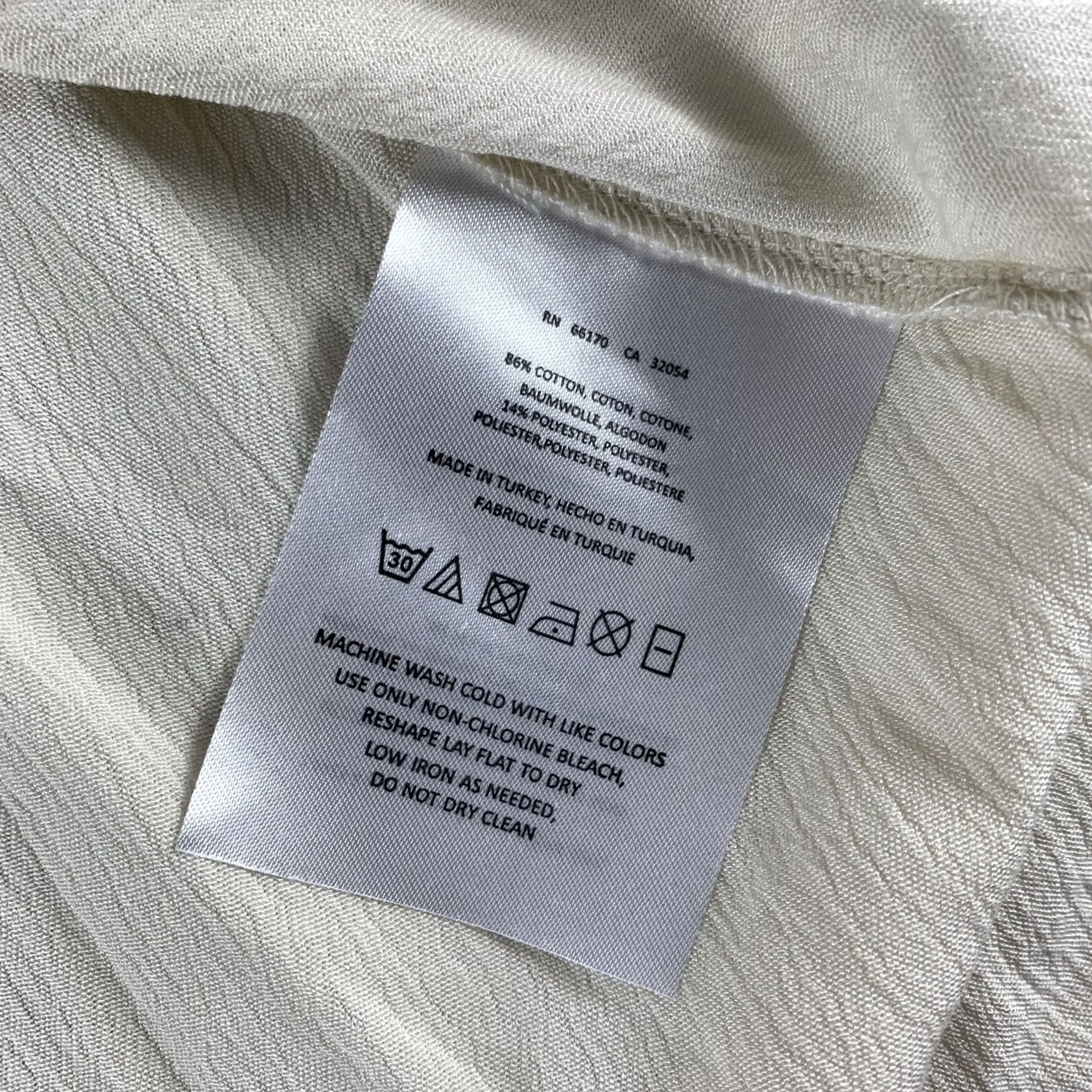 Anthropologie VINTAGE Anthropologie Deletta Blouse XS Striped Hi Lo Cream Black Cotton SHORT SLEEVE Size XS / US 0-2 / IT 36-38 - 4 Thumbnail