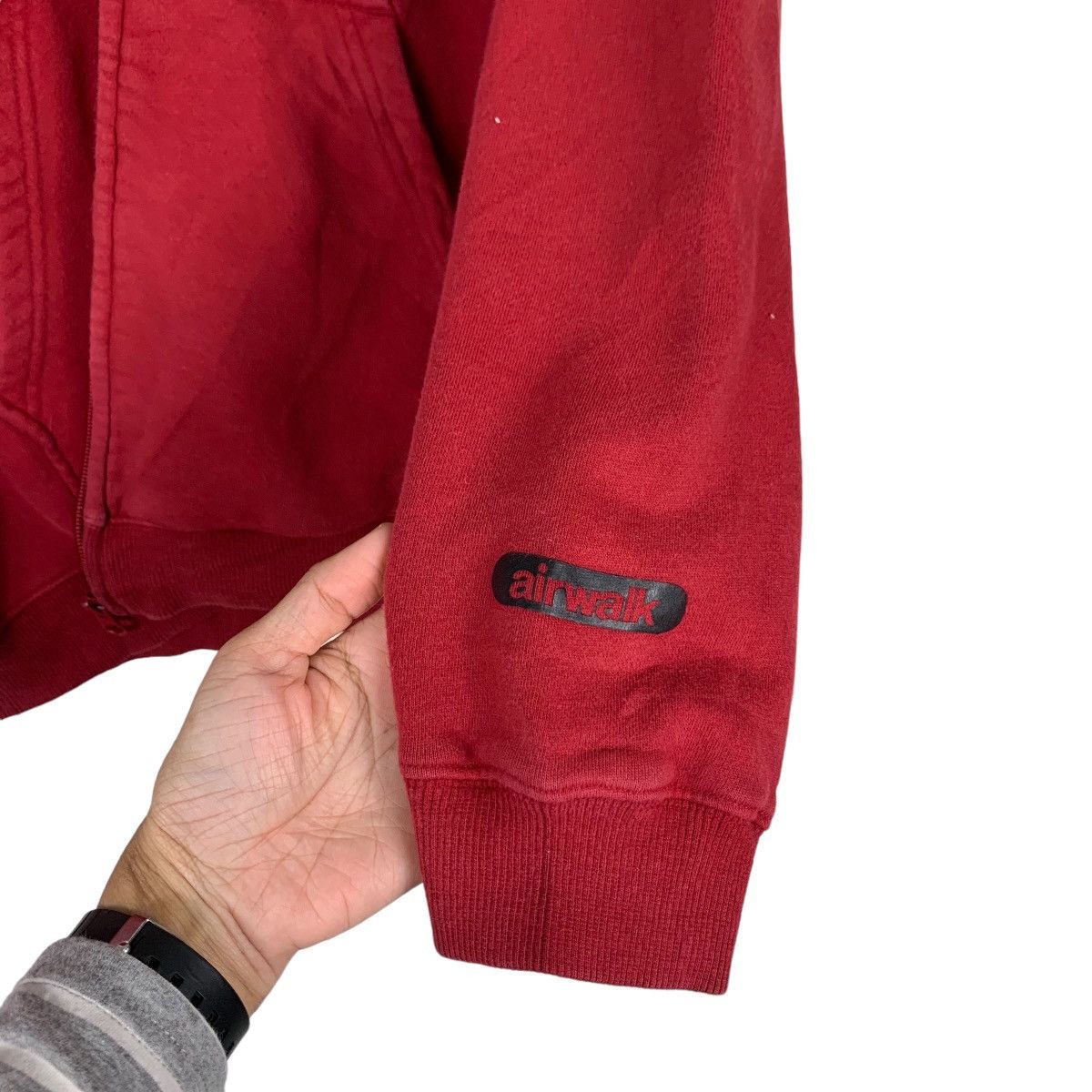 Airwalk AIRWALK Big Logo Red Zipper Hoodies Sweatshirts #0705-C32 Size US L / EU 52-54 / 3 - 14 Thumbnail