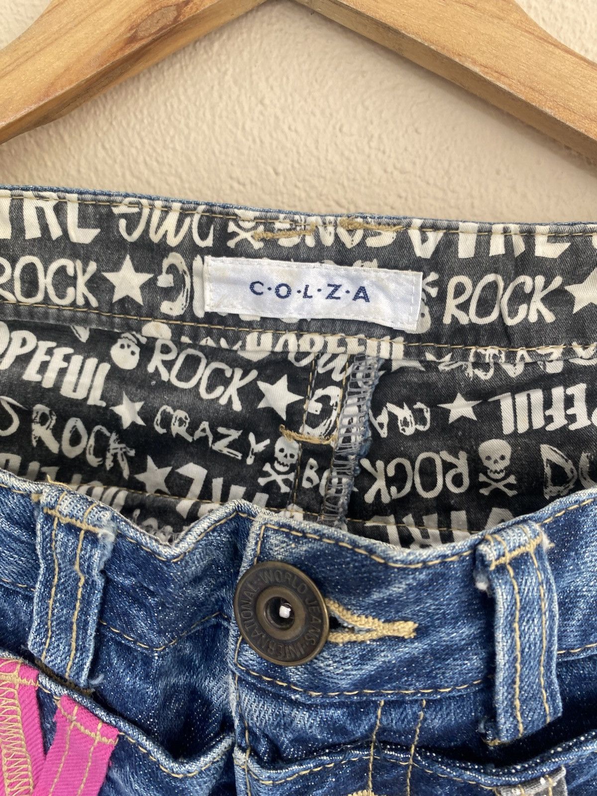 Hysteric Glamour COLZA Double Waist Whiskers Jeans Size 29" - 8 Thumbnail