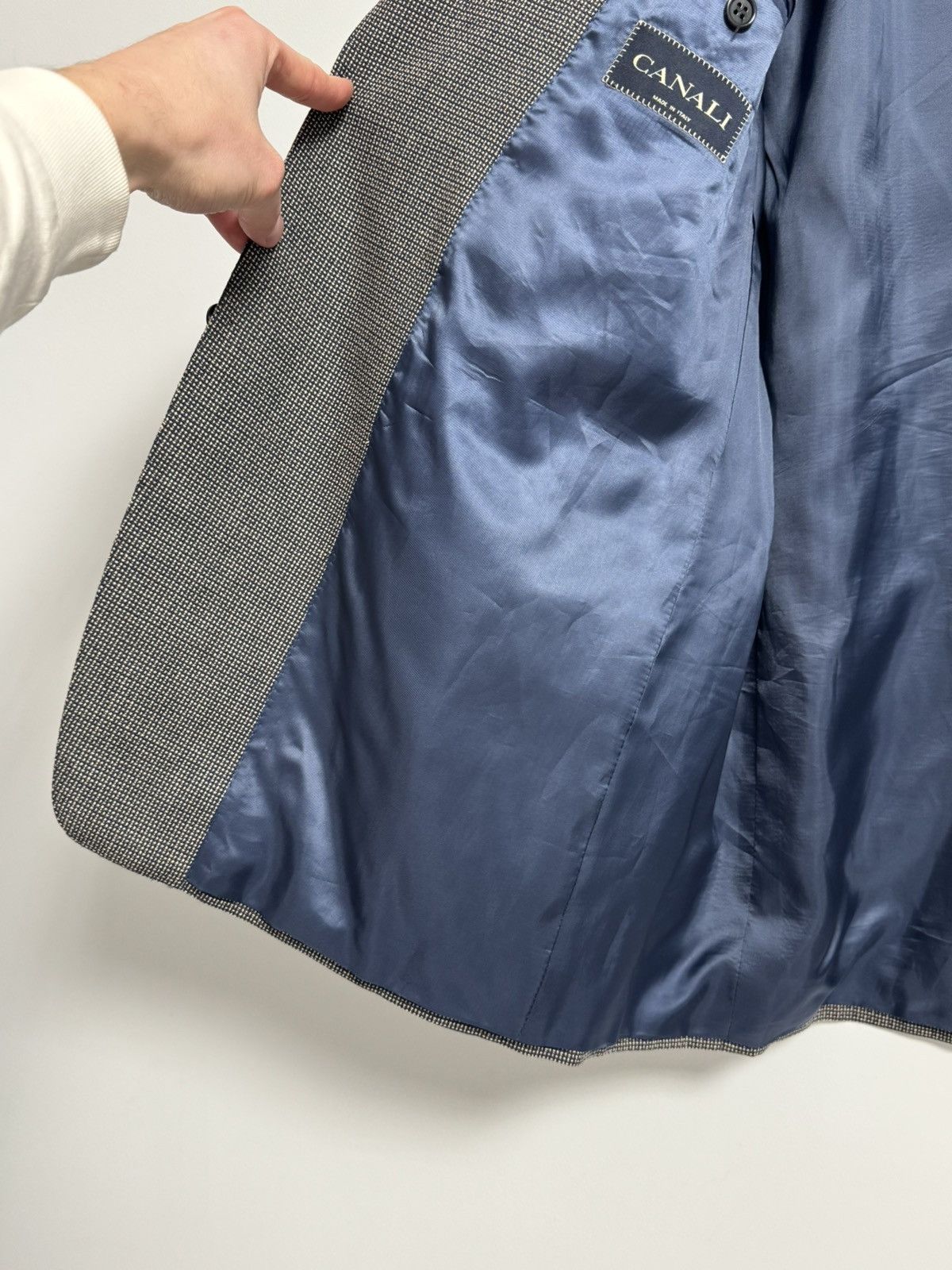 Canali Canali Blazer Men’s Blue Luxury Wool Silk 60-R Size Size 54L - 17 Thumbnail
