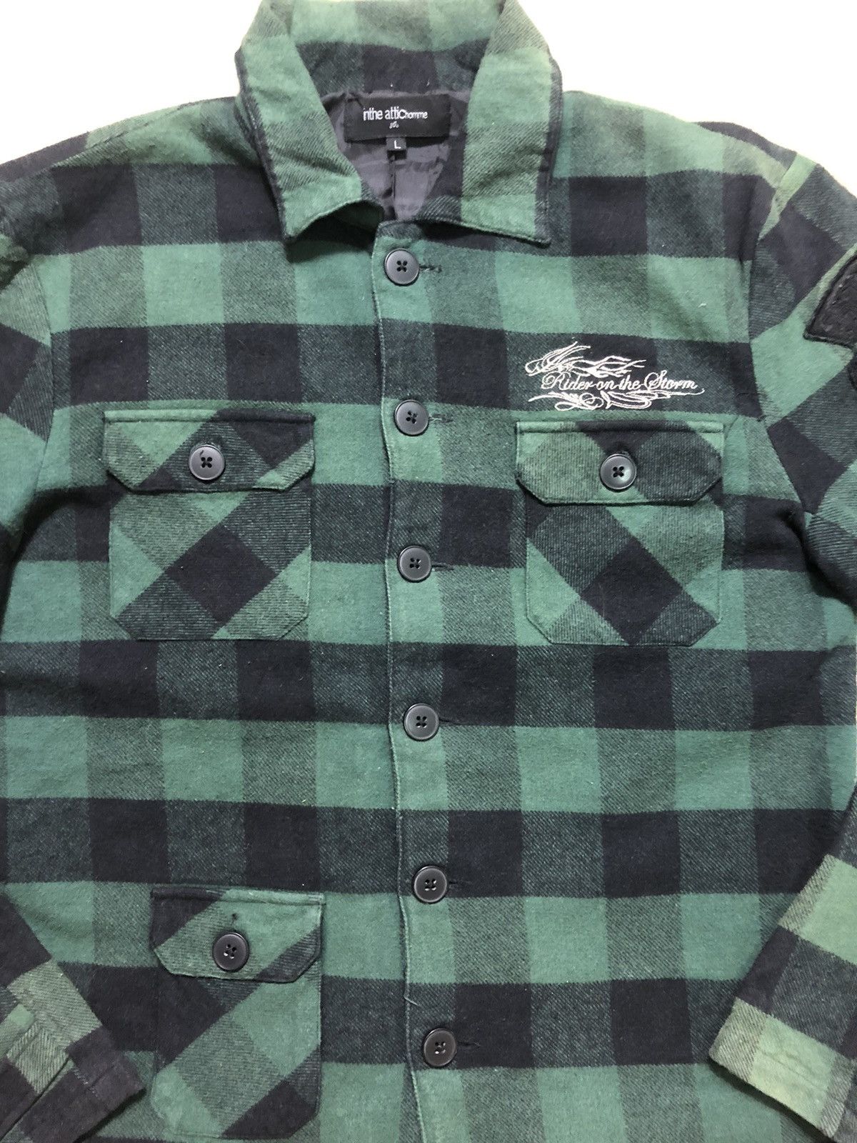 If Six Was Nine × In The Attic × Le Grande Bleu (L.G.B.) Vintage In The Attic Homme Riders on the Storm Plaid Shirt Size US M / EU 48-50 / 2 - 4 Thumbnail