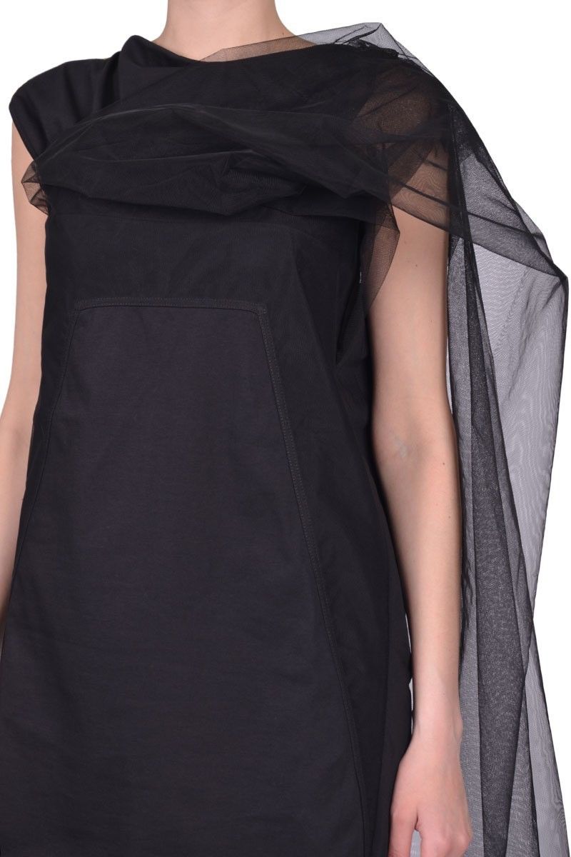 Rick Owens Last Rick Owens Tule Cape Shoulder Dress Top in Black Size M / US 6-8 / IT 42-44 - 4 Thumbnail