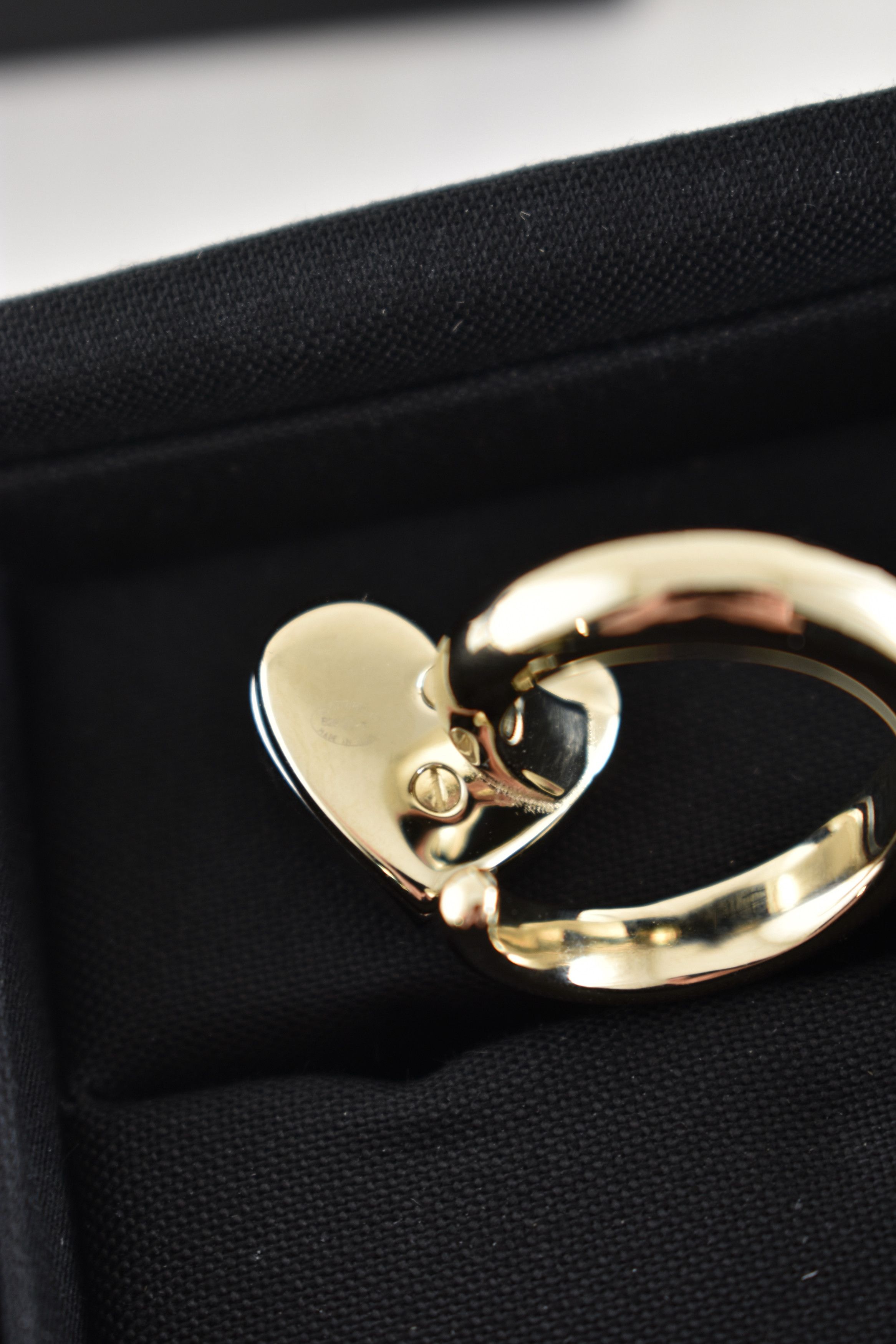 Chanel Chanel 26P Silver Gold Crystal Heart CC Logo Spiral Ring 52 Size ONE SIZE - 17 Thumbnail