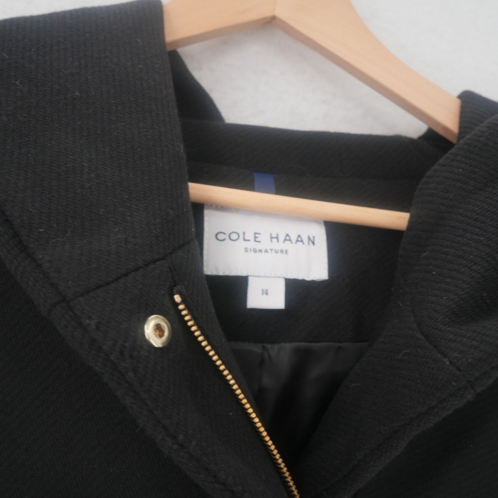Cole Haan NEW Cole Haan Women's 14 Belted Hooded Long Coat Black Size XL / US 12-14 / IT 48-50 - 3 Thumbnail