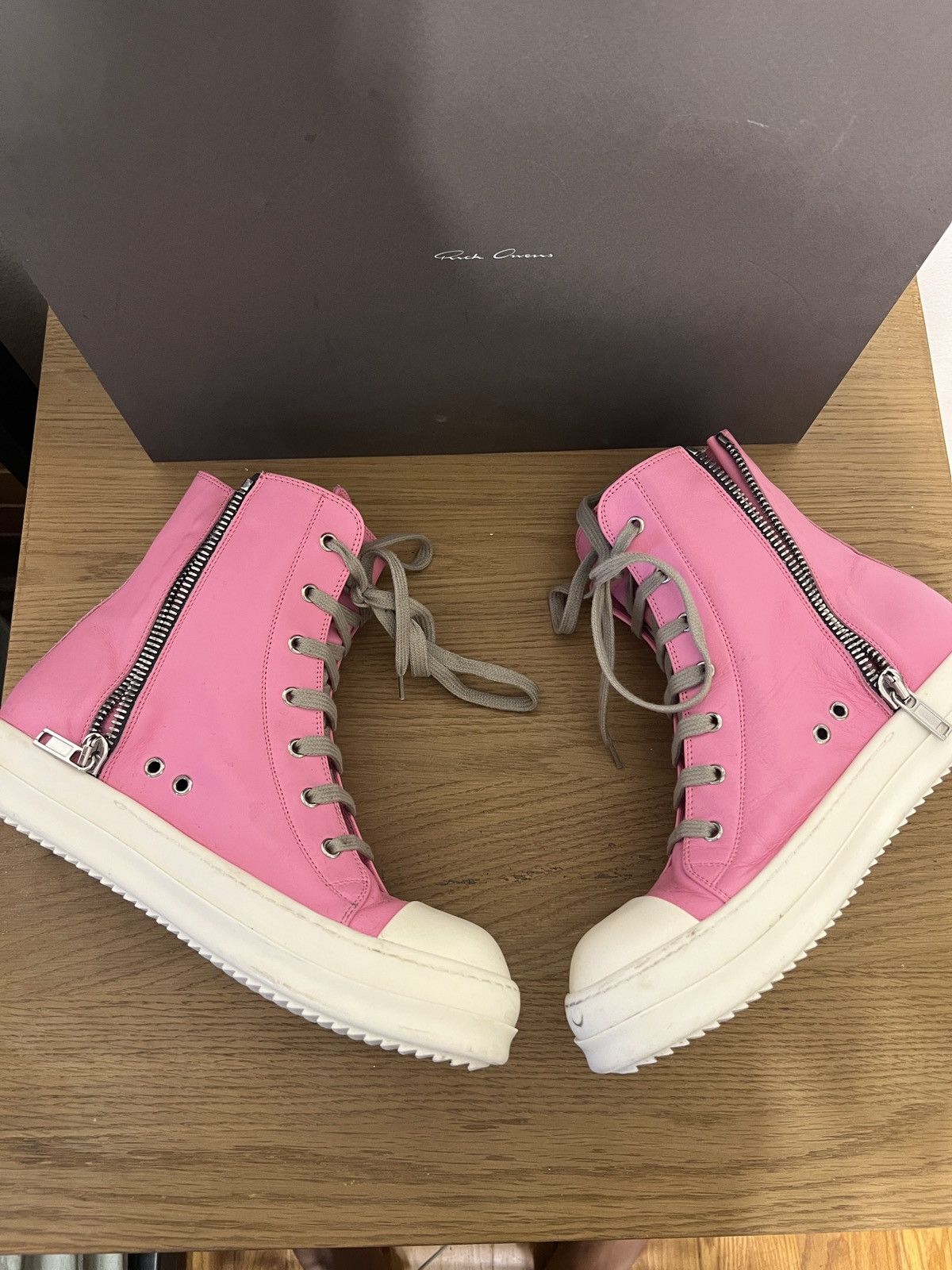 Rick Owens Rick owens mainline ramones pink og all Size US 9.5 / EU 42-43 - 4 Thumbnail