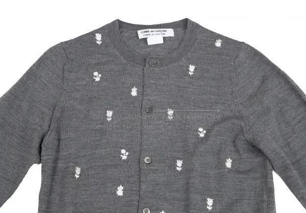 Comme des Garcons Comme Des Garcons Grey vintage embroidered pattern knitted Size L / US 10 / IT 46 - 4 Thumbnail