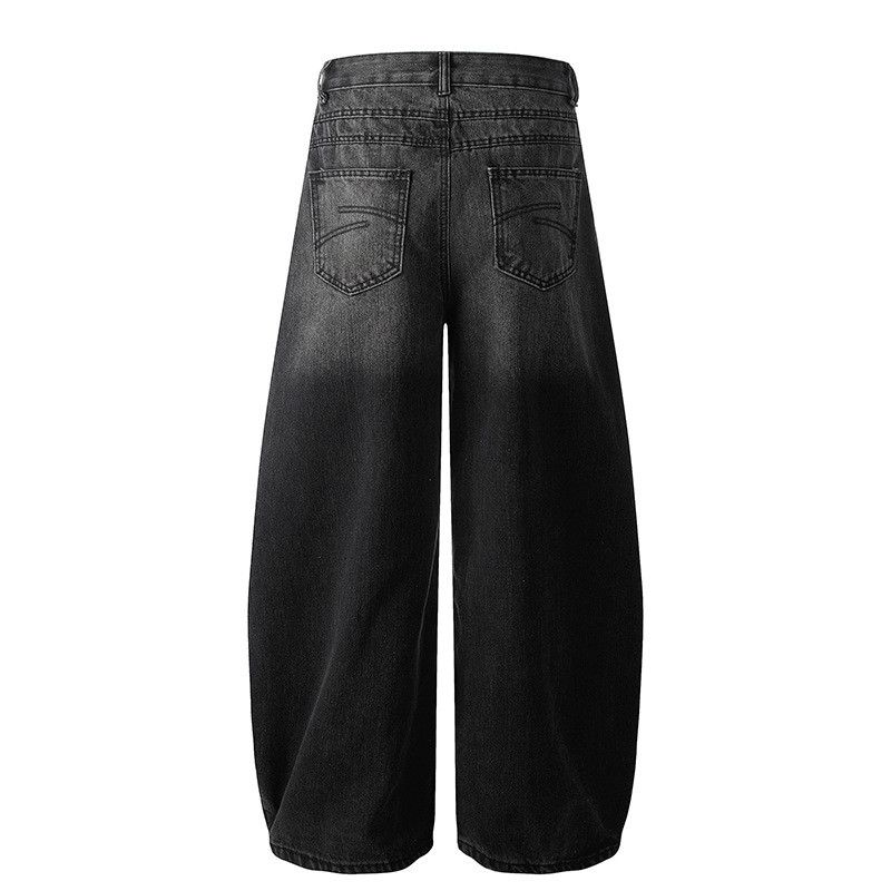 Vintage American retro high-waisted wide-leg distressed jeans Size US 32 / EU 48 - 2 Thumbnail
