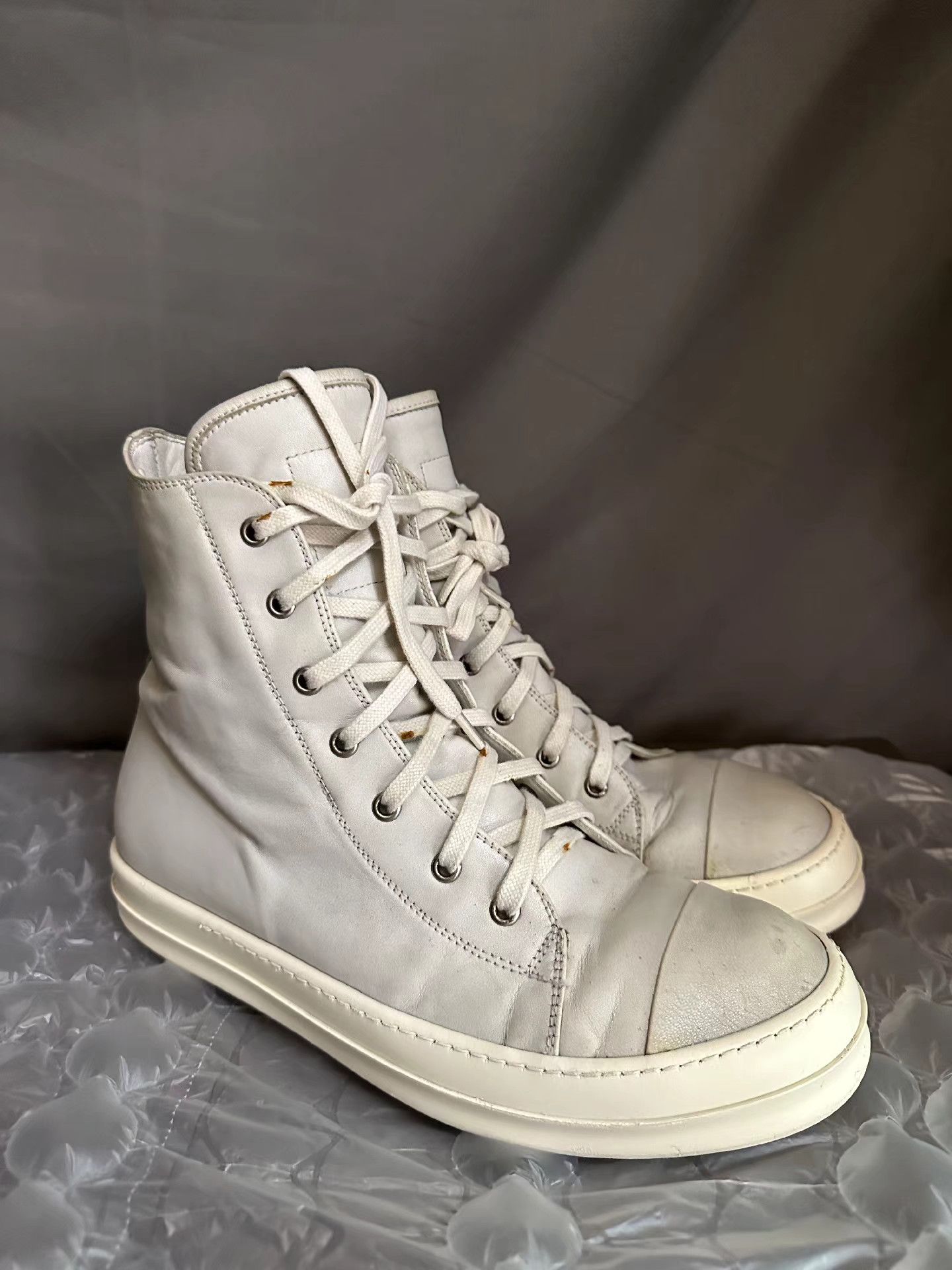 Rick Owens Rick Owens Mainline High-Top Leather Jumbo Sneakers Size US 9 / EU 42 - 2 Thumbnail
