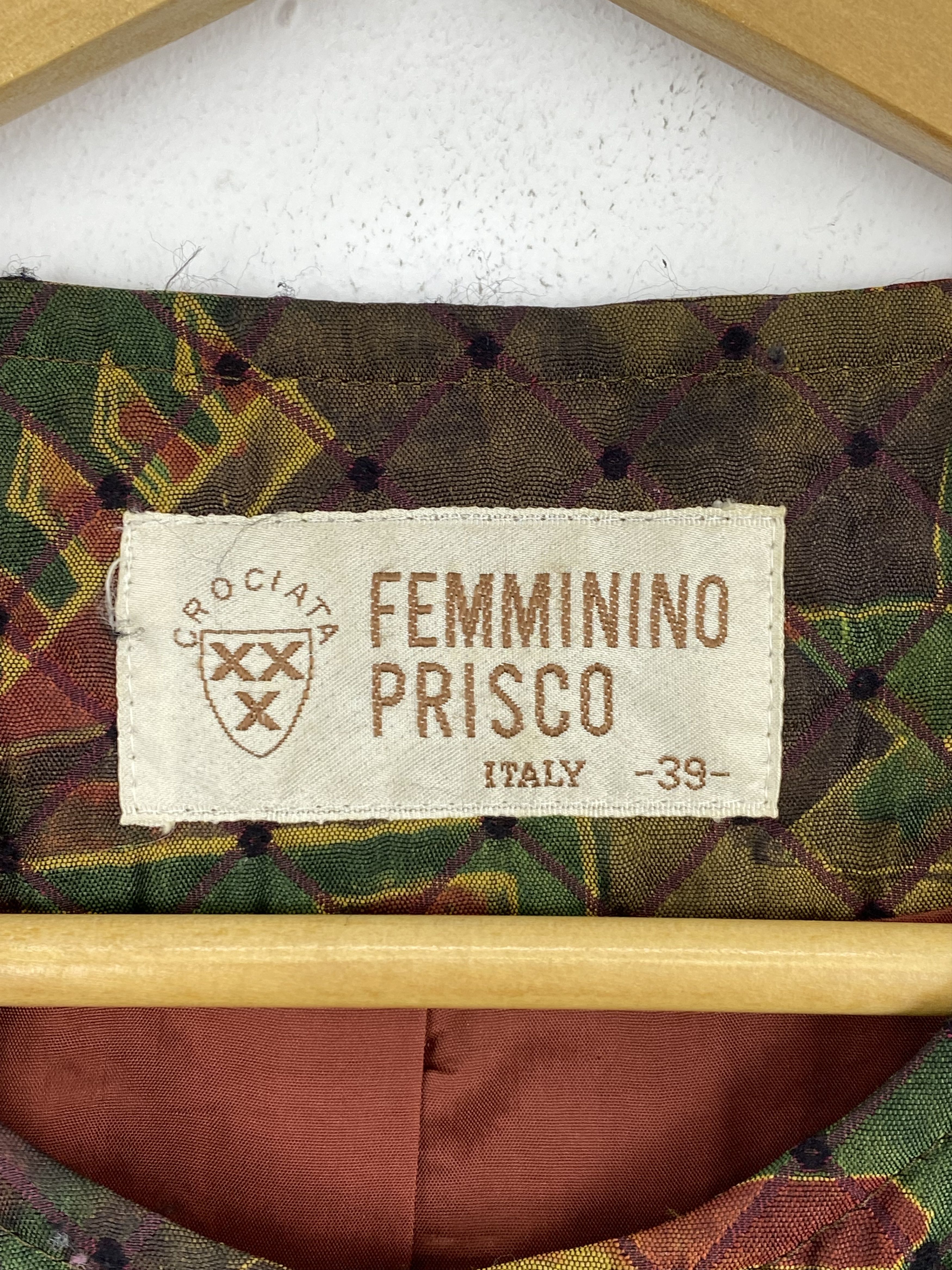 Vintage Vintage Italian Designer Femminino Prisco Quilted Jacket Size US XXS / EU 40 - 5 Thumbnail
