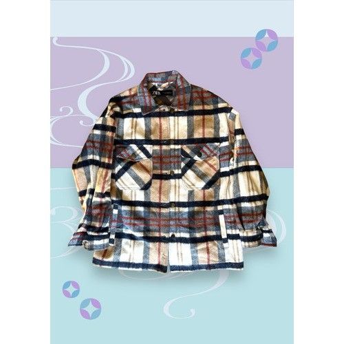 Zara ZARA Women's Wool Blend Plaid Overshirt Shacket Jacket size Size XS / US 0-2 / IT 36-38 - 1 Thumbnail