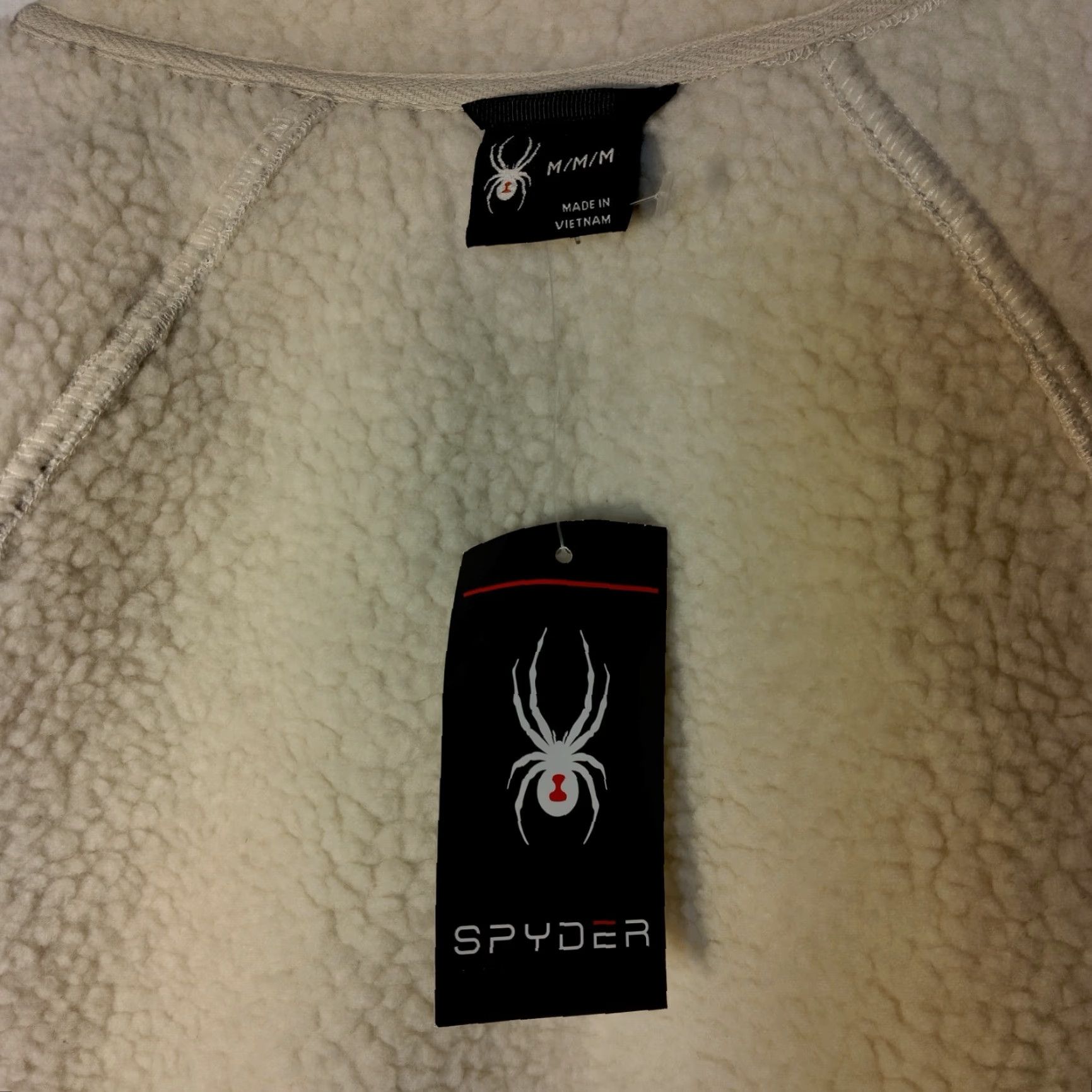 Spyder VINTAGE Spyder Knit Sweater Jacket Women M Oatmeal Heather Full Zip Sherpa Lined READ Size M / US 6-8 / IT 42-44 - 6 Thumbnail
