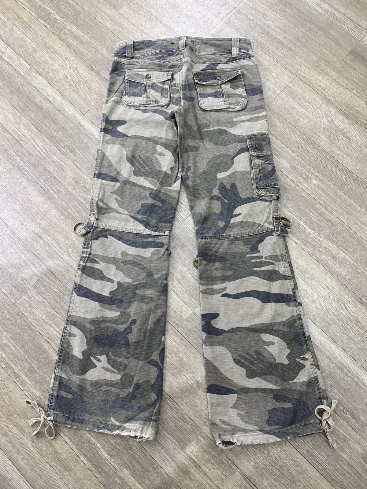 Hysteric Glamour Vintage Rote Rose Bondage Camo Military Lgb Flared Pants Y2K Size US 29 - 17 Thumbnail