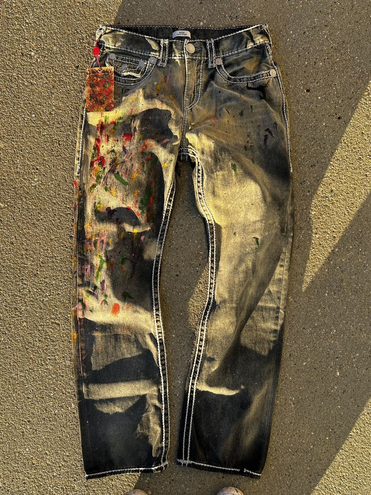 True Religion 1of1 SRNTY x True Religion Real Paint Splatter Denim Size US 32 / EU 48 - 2 Thumbnail