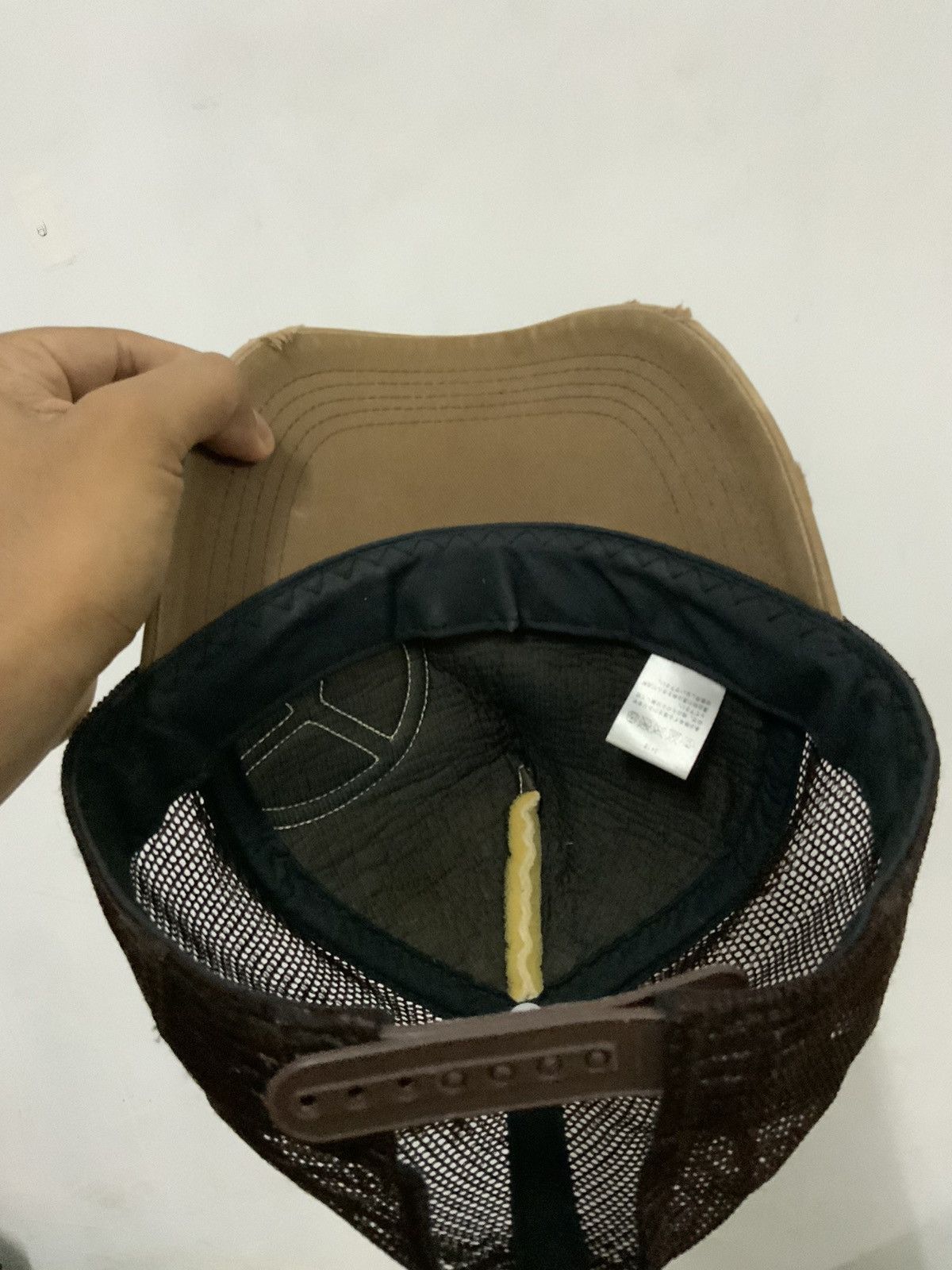 Japanese Brand Peace Heaven Distressed Trucker Hat Size ONE SIZE - 8 Thumbnail